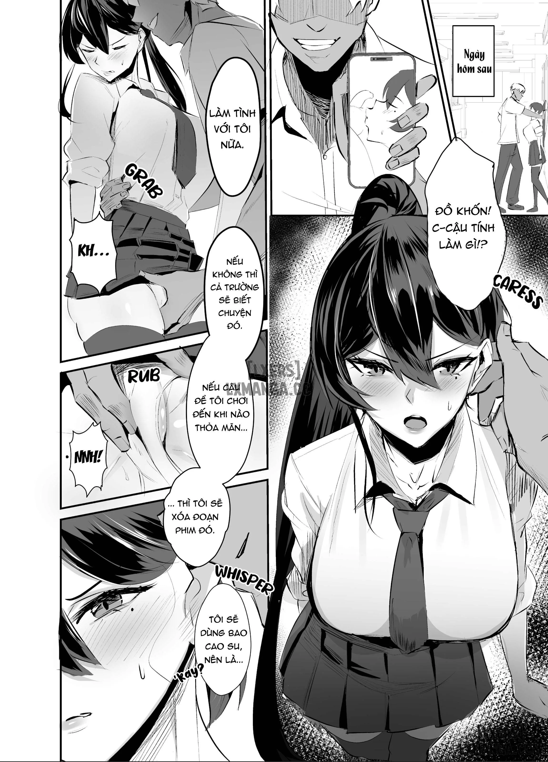 HentaiVN.net - Ảnh 15 - Kuppuku ~Fuuki Iinchou wa Odosarete Netorarete...~ [屈服〜風紀委員長は脅されて寝取られて…〜] - Chap 1- Không che