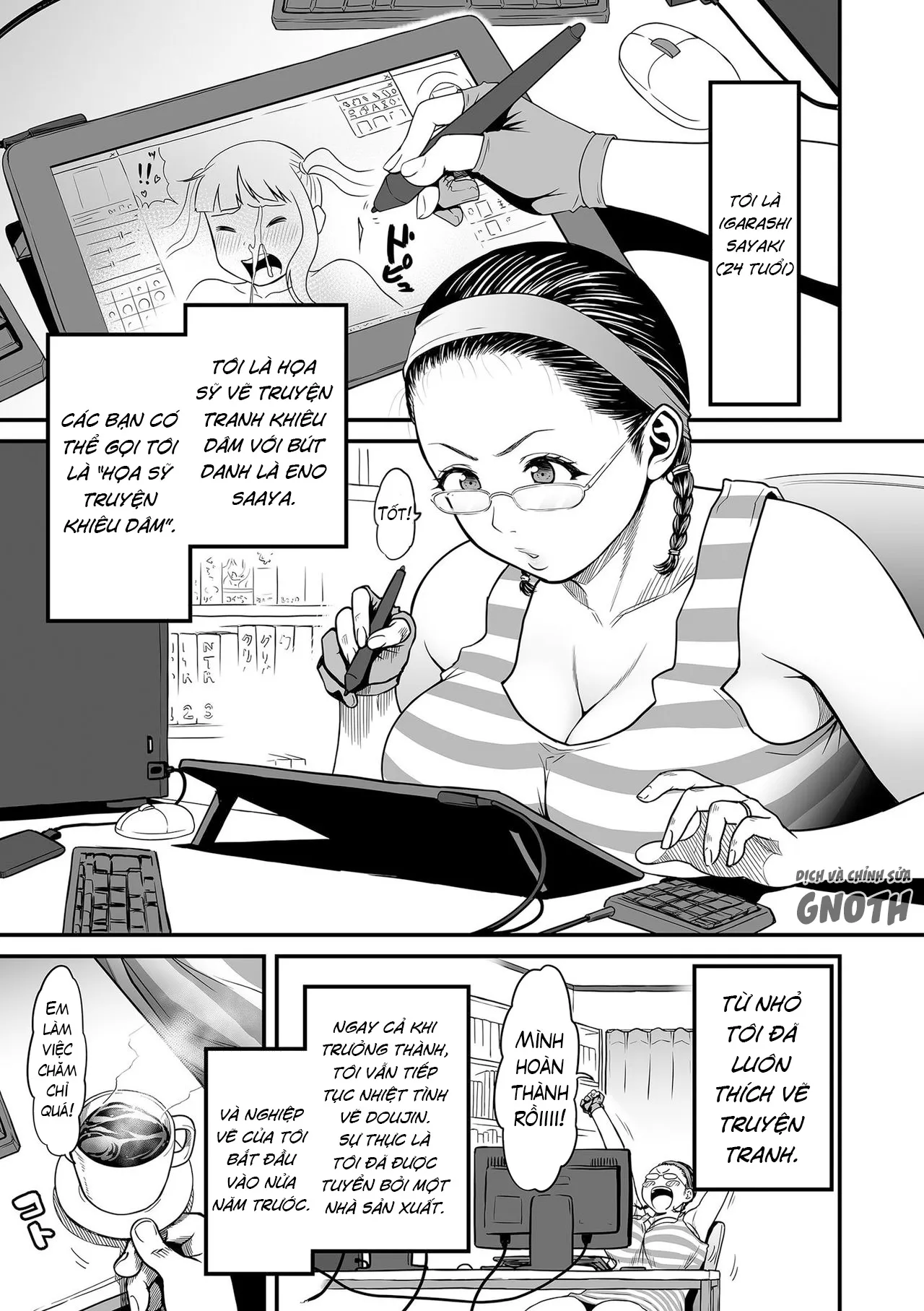 HentaiVN.net - Ảnh 10 - It’s Not a Fantasy That The Female Erotic Mangaka Is a Pervert [Onna Eromangaka ga Inran da nante Gensou ja nai?] - Chap 1