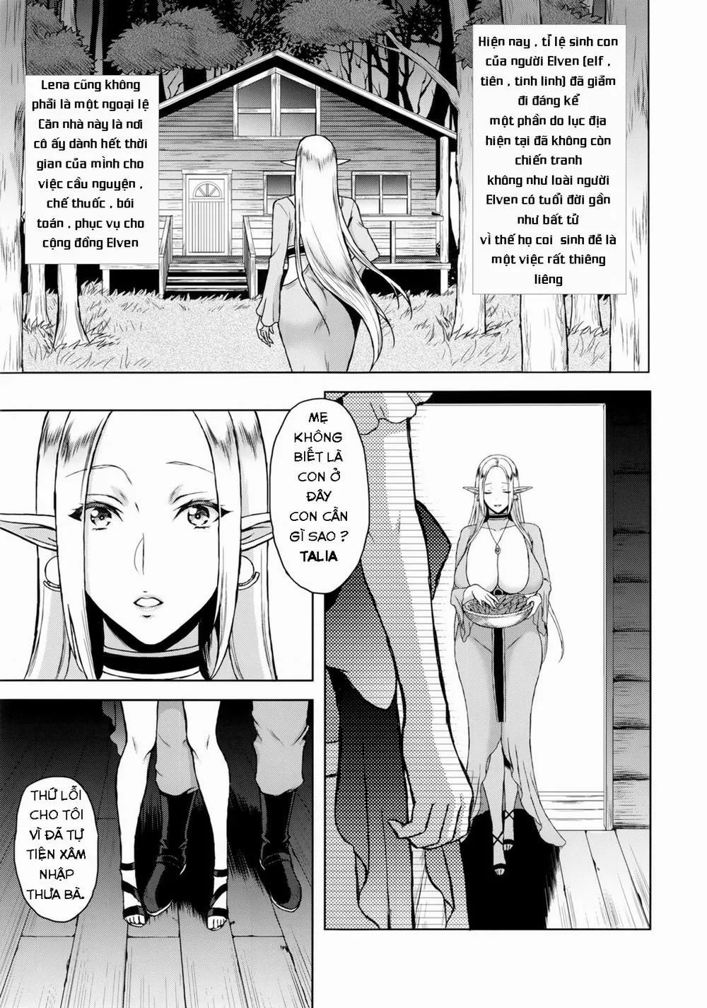HentaiVN.net - Ảnh 5 - Kaika - Ochita Elf Tsuma - Chương 1