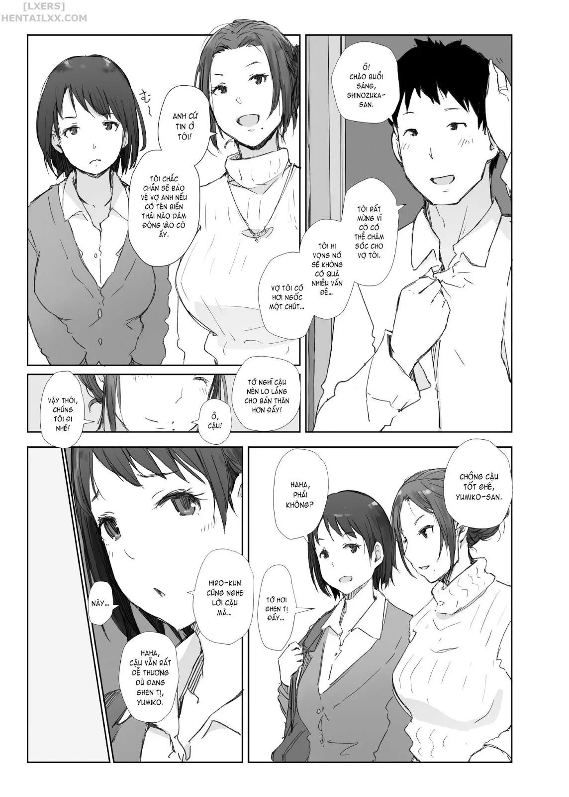HentaiVN.net - Ảnh 5 - Netorareta Hitozuma to Netorareru Hitozuma [The Wife Being NTR And The Wife Doing NTR] - Chap 1
