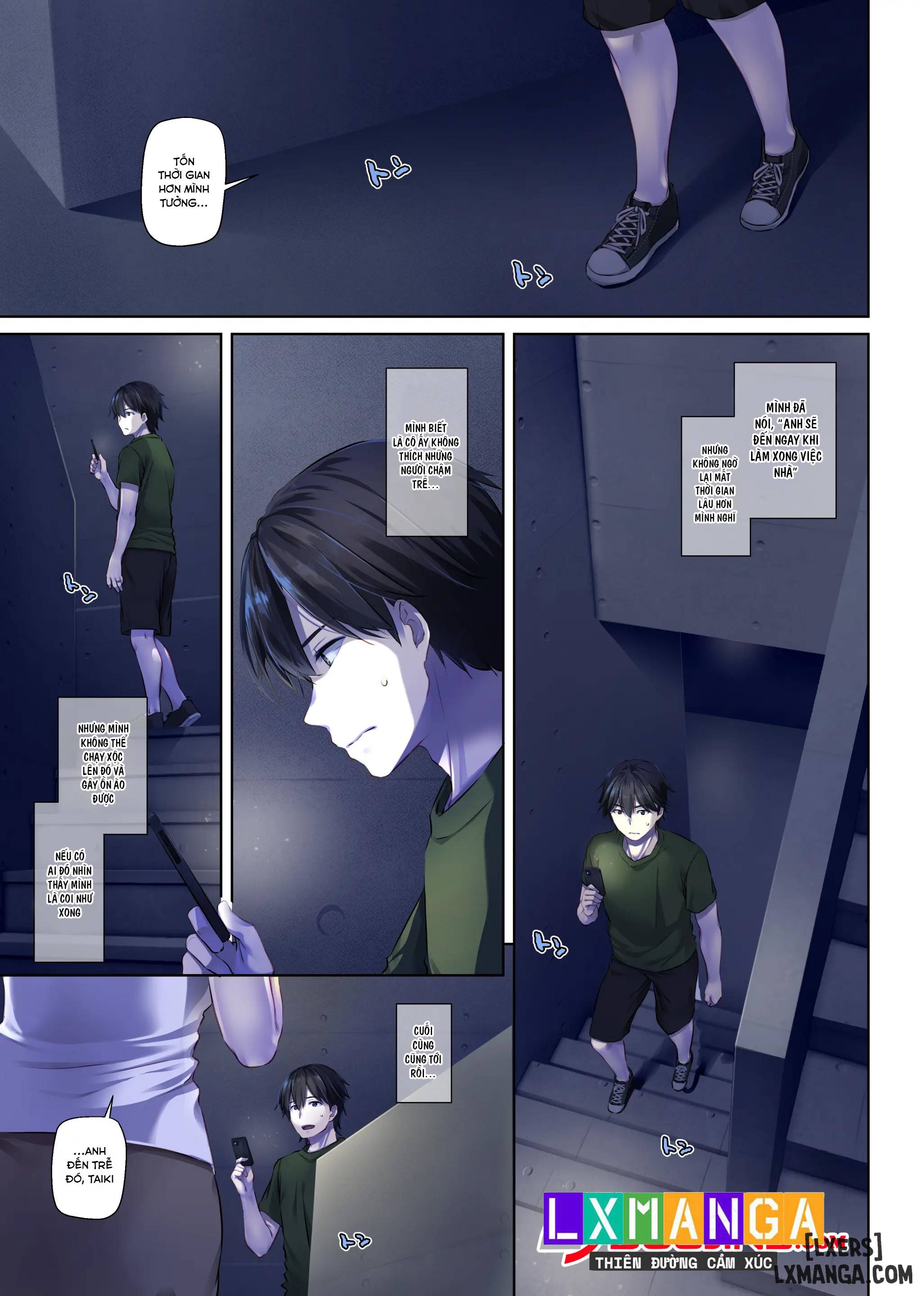 HentaiVN.net - Ảnh 5 - Hitozuma Osananajimi to Hitonatsu no Dekigoto 4 DLO-18 - Chap 1