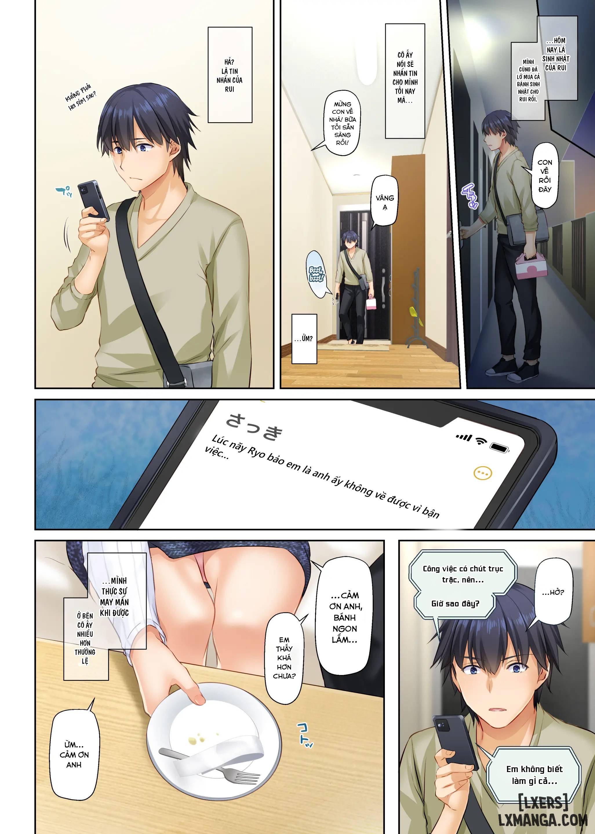 HentaiVN.net - Ảnh 3 - Hitozuma Osananajimi to Hitonatsu no Dekigoto 4 DLO-18 - Chap 2