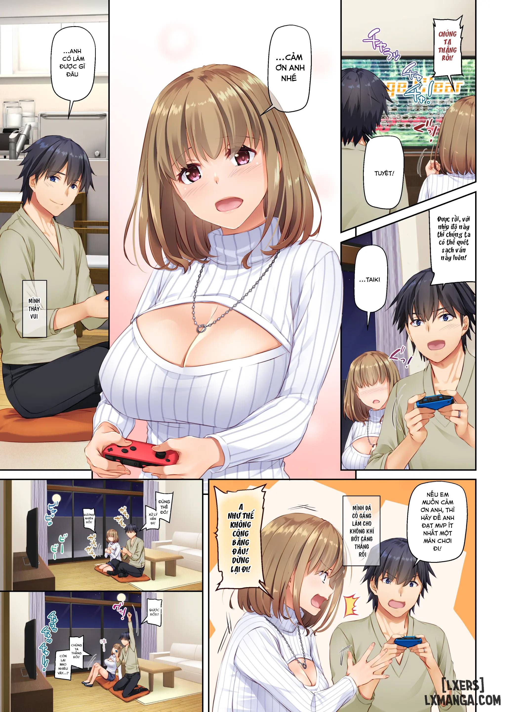 HentaiVN.net - Ảnh 6 - Hitozuma Osananajimi to Hitonatsu no Dekigoto 4 DLO-18 - Chap 2