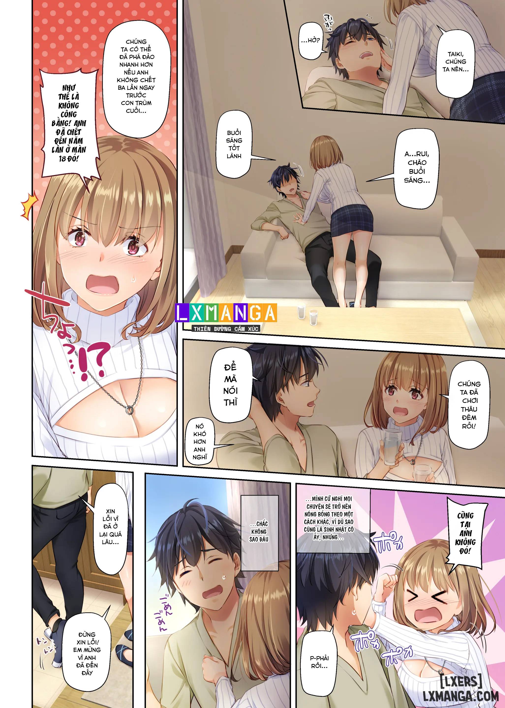 HentaiVN.net - Ảnh 7 - Hitozuma Osananajimi to Hitonatsu no Dekigoto 4 DLO-18 - Chap 2