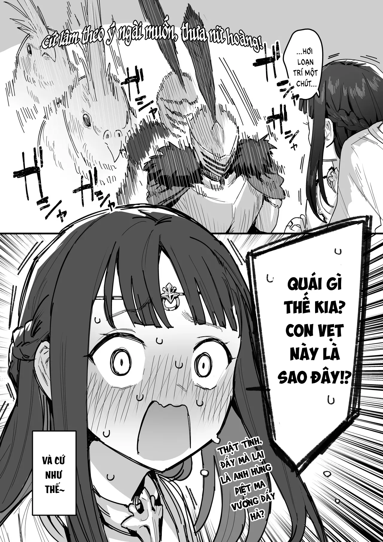 HentaiVN.net - Ảnh 11 - Công chúa và nữ hoàng trả ơn Hiệp sĩ. - Oneshot