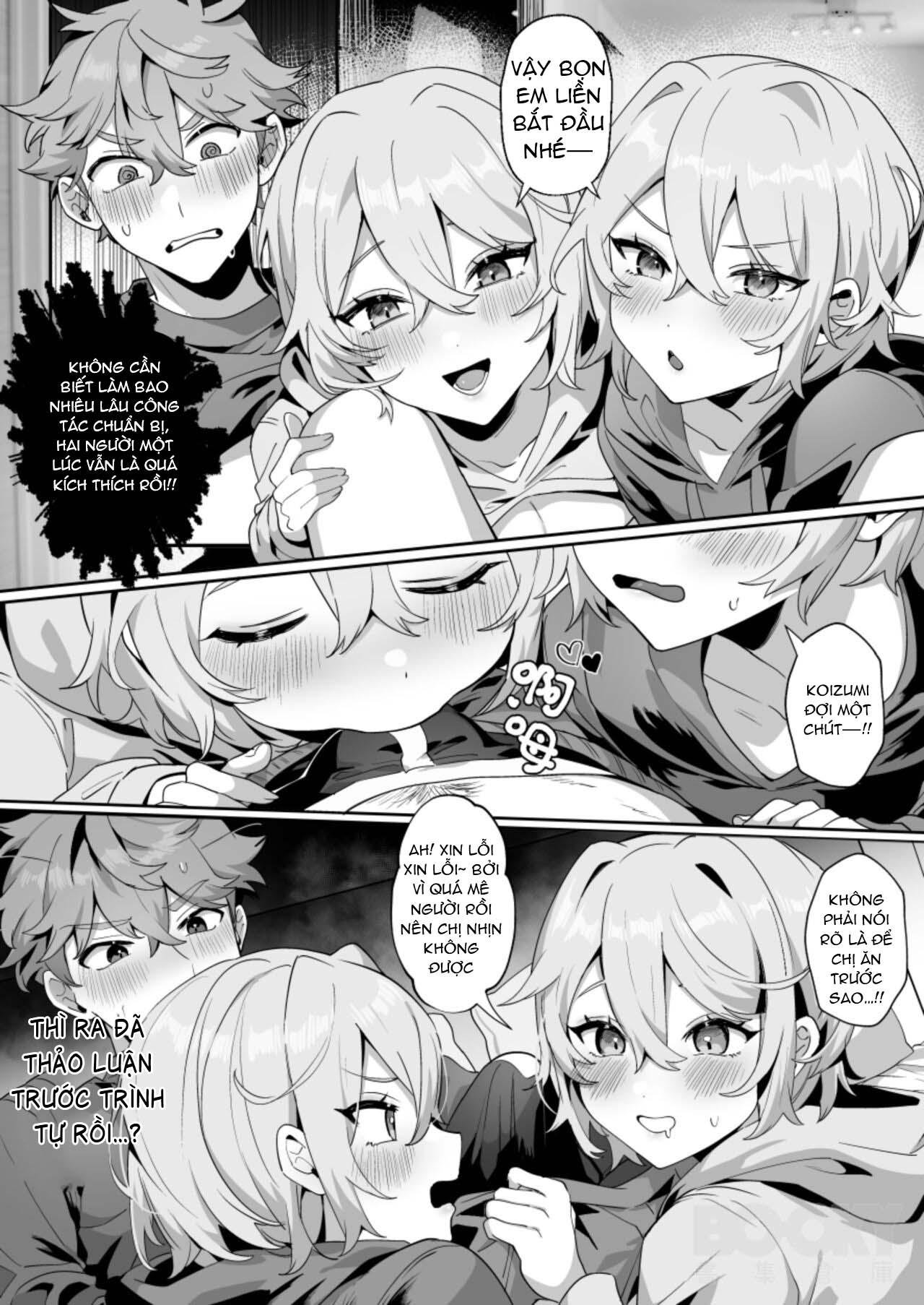 HentaiVN.net - Ảnh 21 - Anh chàng ngốc và 2 chú thỏ sinh đôi - Oneshot