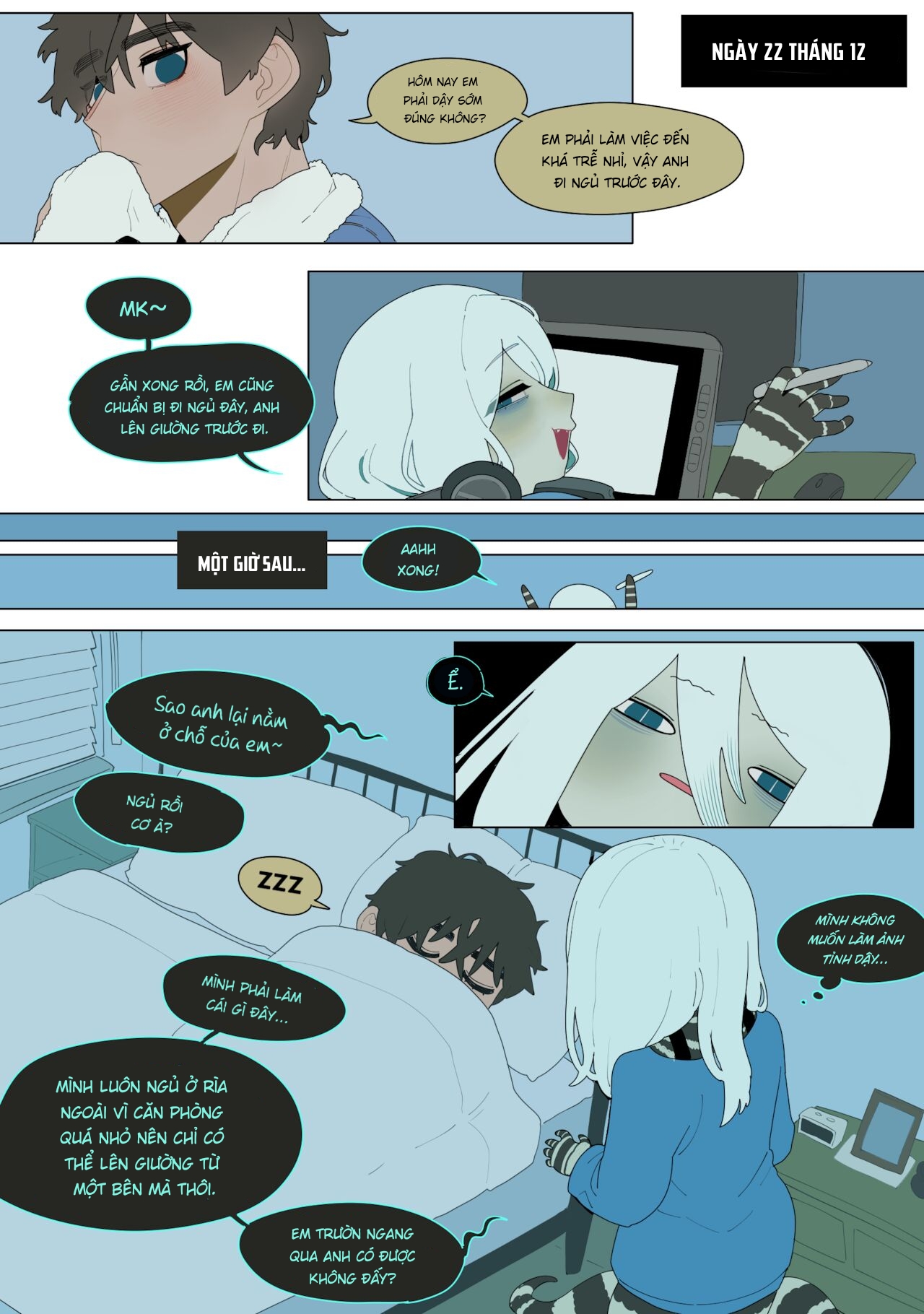 HentaiVN.net - Ảnh 8 - Buổi sáng cùng em rắn. [Good morning Wholesome diligent husband x Lewd sleepy Snake wife] - Bonus 1