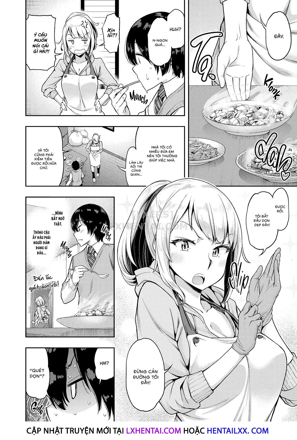 HentaiVN.net - Ảnh 5 - Holesome Gals!!! [Aco Goes Nuts!; Lina-sama Also Goes Nuts!; Bronze Skin Drives Me Nuts!; Muuko-chan's Nutty Day!!!; Going Nuts Over Paradise-za!!!; Chasing After Him; My Classmate is a Slutty Housekeeper!?; Take Me for a Casual Ride ♪] - Chap 7 - My Classmate is a Slutty Housekeeper!?