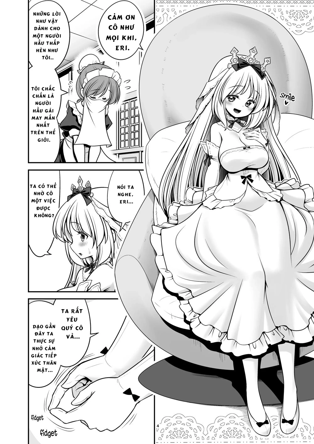 HentaiVN.net - Ảnh 3 - Công chúa ốm yếu làm tình với sâu - Oneshot