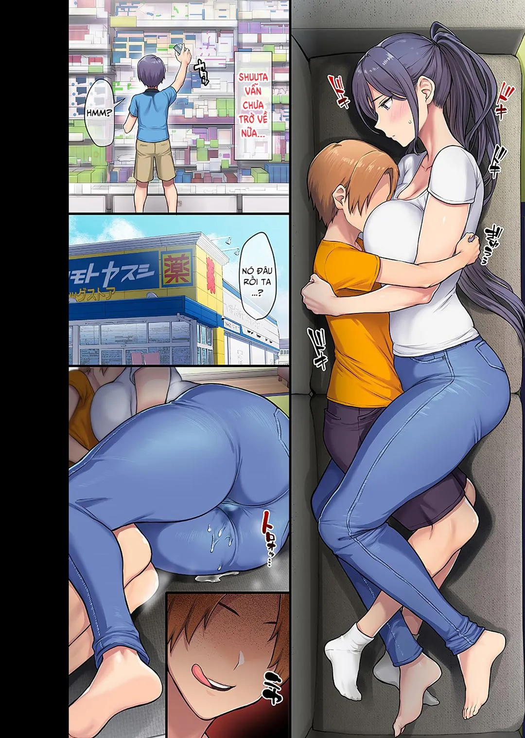 HentaiVN.net - Ảnh 10 - Kyonyuu Miboujin to Musuko no Waruui Otomodachi Honpen Rensai [Giant Boobs Widow and Her Son's Very. Very Bad Friend] - Chap 1