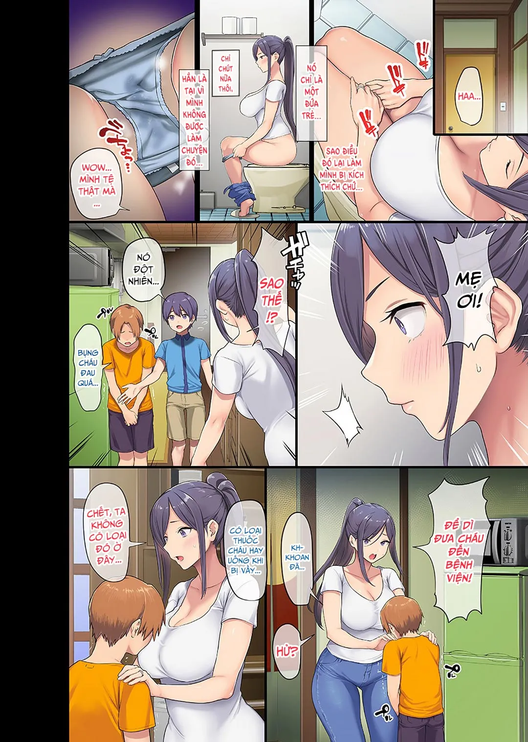 HentaiVN.net - Ảnh 6 - Kyonyuu Miboujin to Musuko no Waruui Otomodachi Honpen Rensai [Giant Boobs Widow and Her Son's Very. Very Bad Friend] - Chap 1