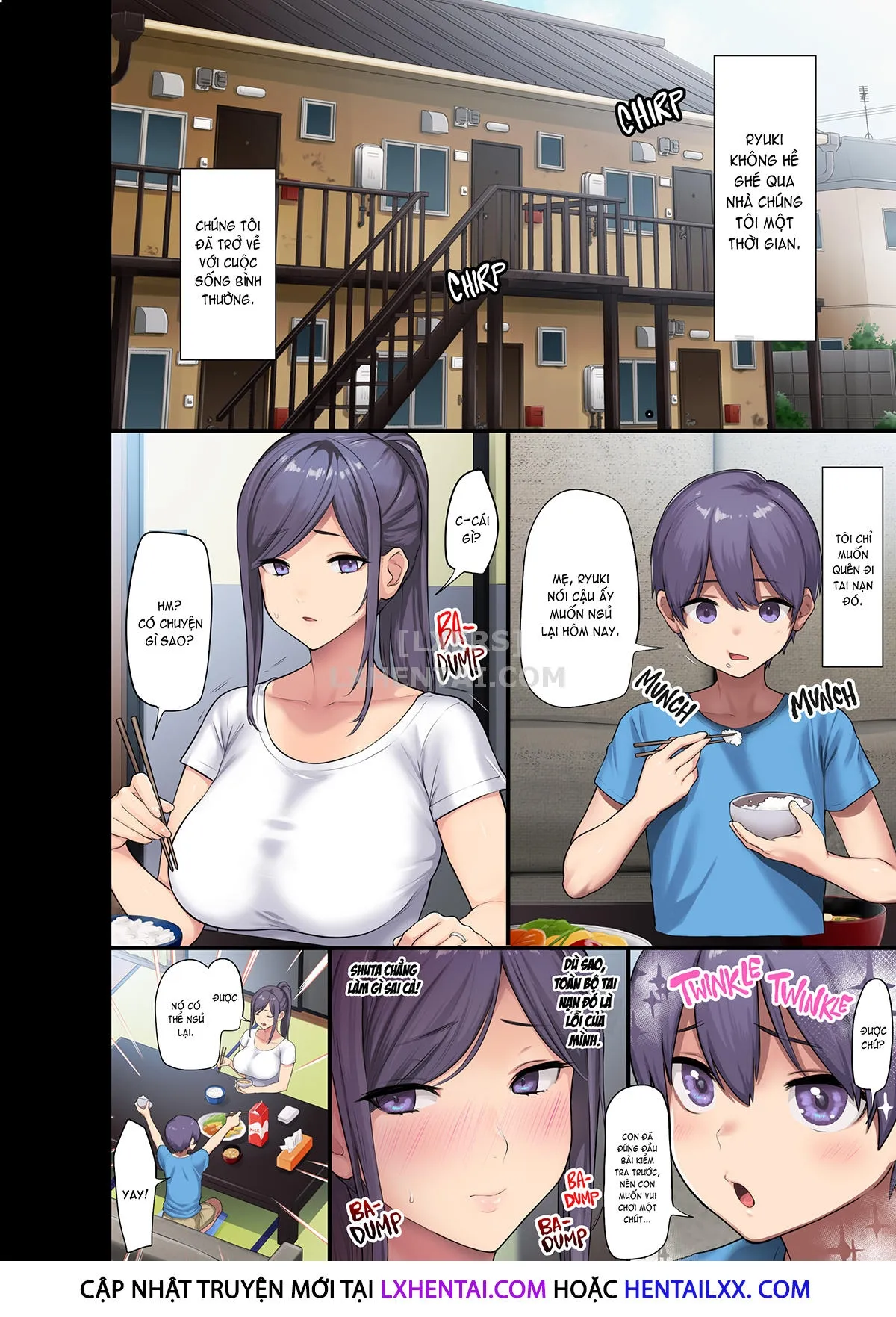 HentaiVN.net - Ảnh 29 - Kyonyuu Miboujin to Musuko no Waruui Otomodachi Honpen Rensai [Giant Boobs Widow and Her Son's Very. Very Bad Friend] - Oneshot - Không che