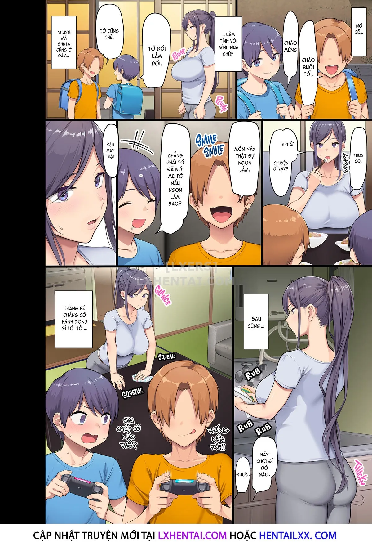 HentaiVN.net - Ảnh 31 - Kyonyuu Miboujin to Musuko no Waruui Otomodachi Honpen Rensai [Giant Boobs Widow and Her Son's Very. Very Bad Friend] - Oneshot - Không che