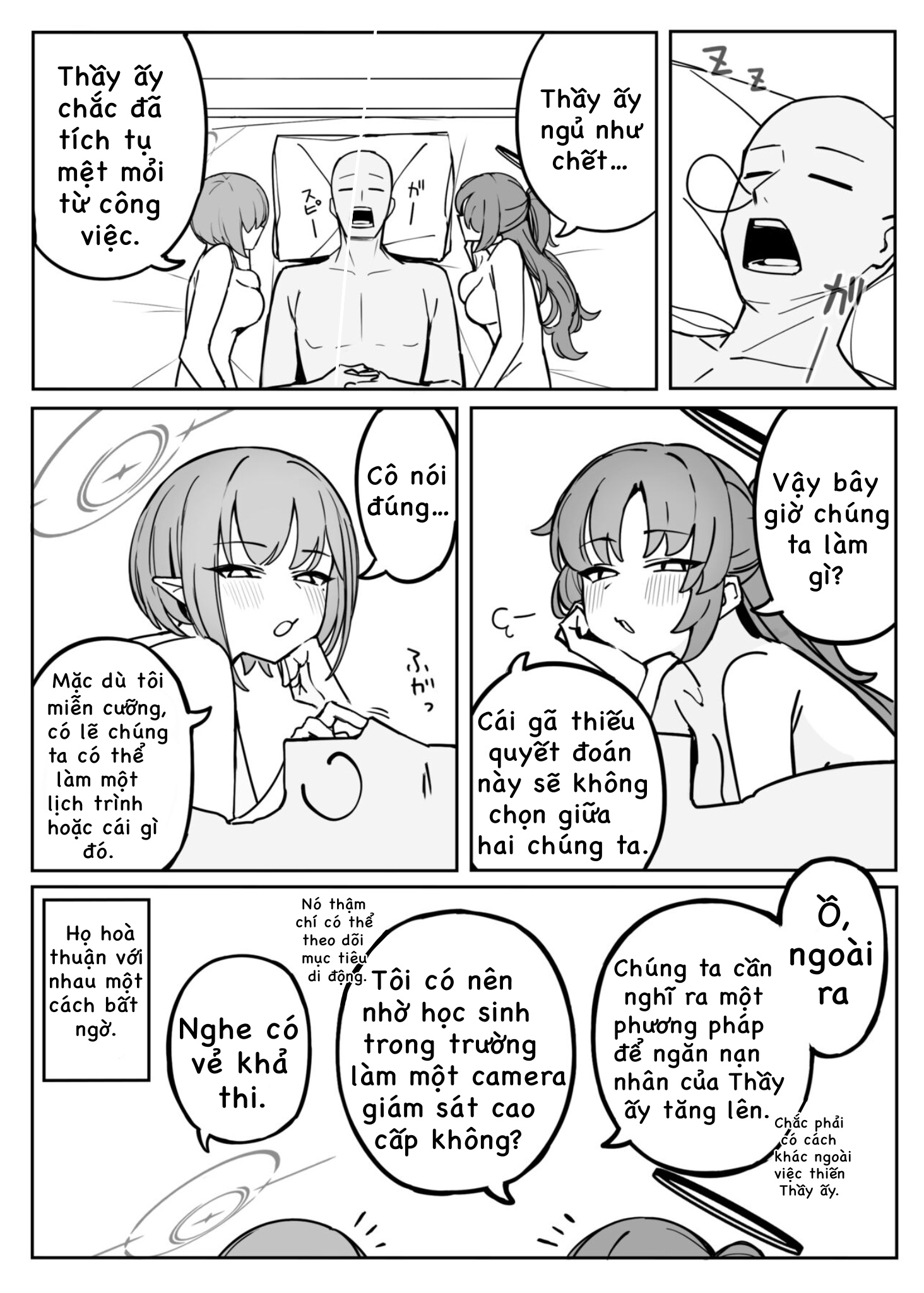 HentaiVN.net - Ảnh 18 - Yuuka,Aoi và sensei chơi threesome - Oneshot Yuuka and Aoi