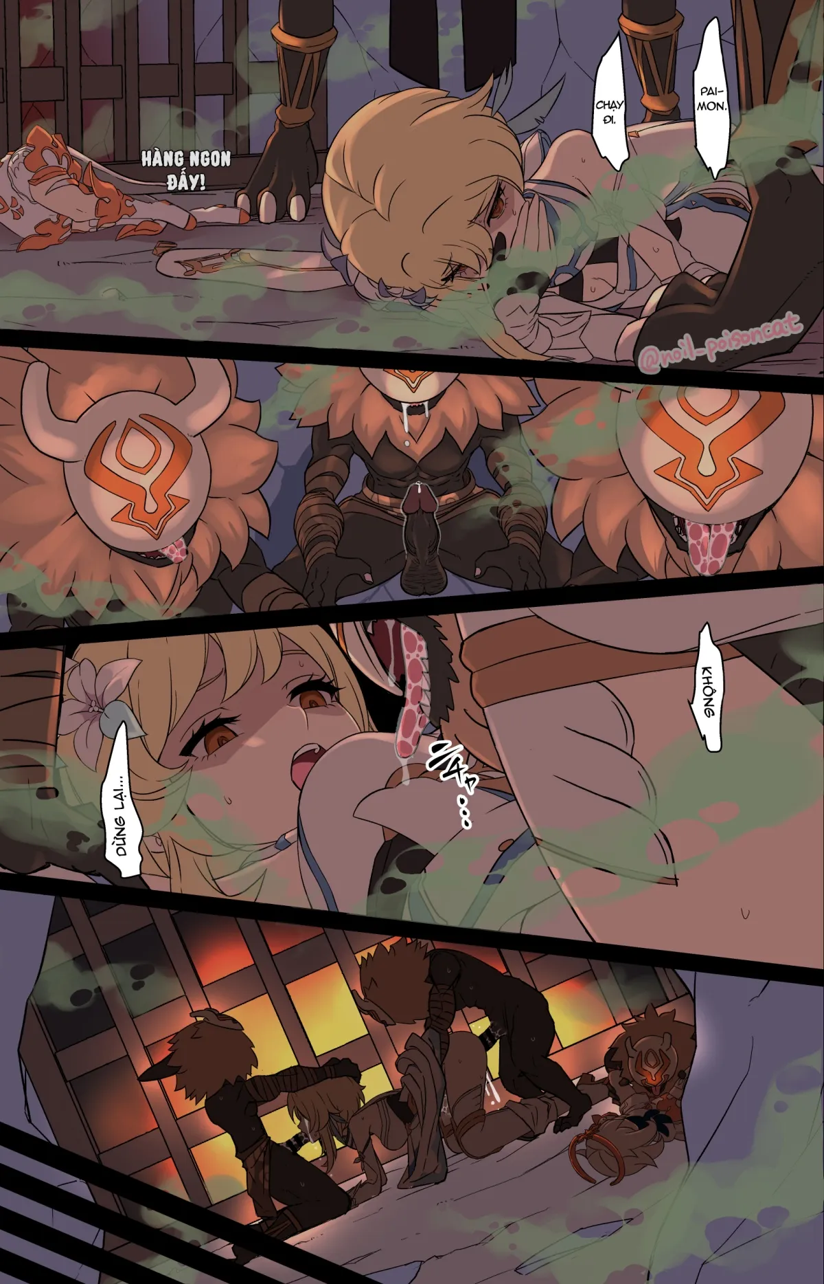 HentaiVN.net - Ảnh 14 - Đừng làm chuyện xấu khi Shenhe xỉn [Deisui Shita Shenhe ni Warui Koto o Suru Hanashi] - Nhớ đeo khẩu trang khi ra ngoài