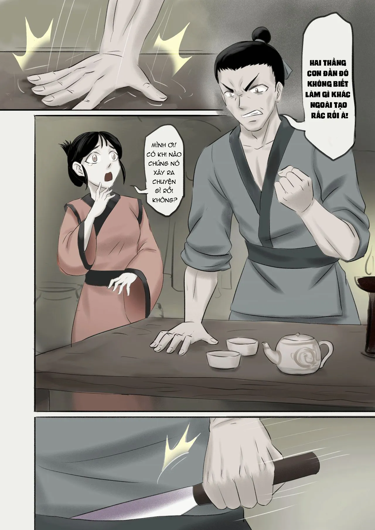 HentaiVN.net - Ảnh 3 - Ma nữ thức tỉnh - Chap 2 - Gia đình tan vỡ và con ku đỏ
