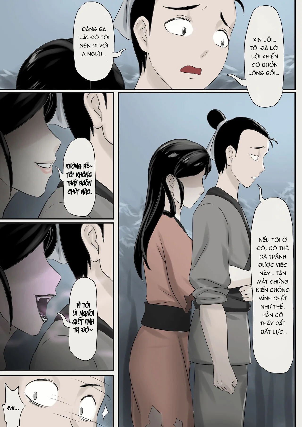 HentaiVN.net - Ảnh 7 - Ma nữ thức tỉnh - Chap 3 - Goá phụ về làng