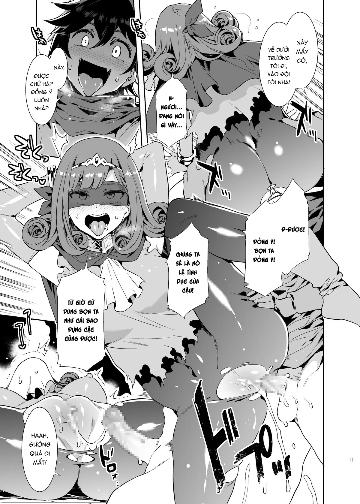 HentaiVN.net - Ảnh 9 - Hảo hán phịch thủ thiếu niên! [Seiyoku ni Shoujiki Sugiru Shota Yuusha] - Oneshot