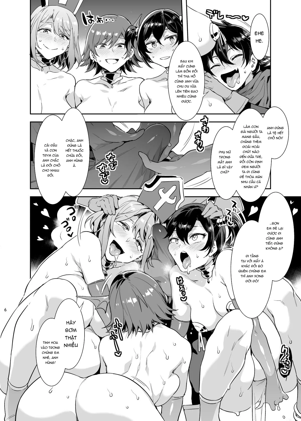 HentaiVN.net - Ảnh 4 - Hảo hán phịch thủ thiếu niên! [Seiyoku ni Shoujiki Sugiru Shota Yuusha] - Oneshot