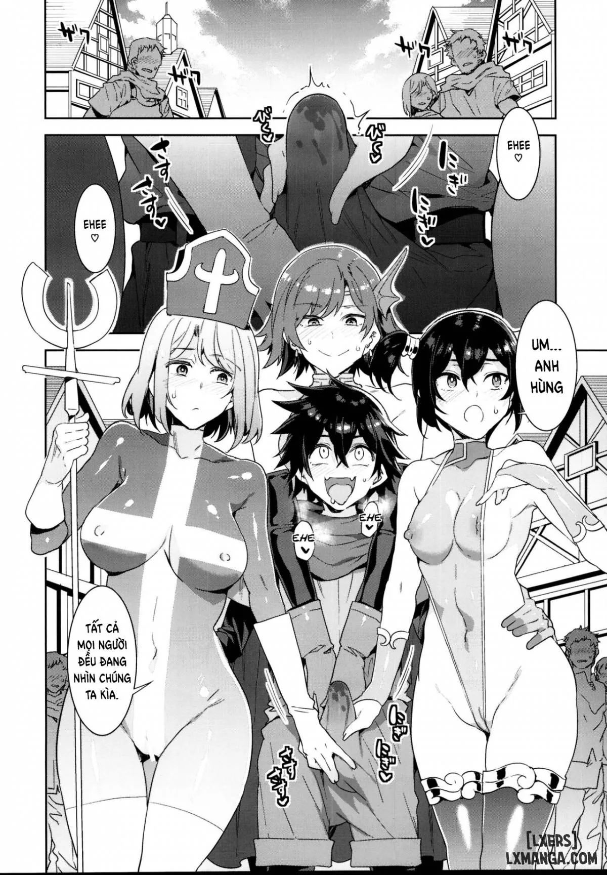 HentaiVN.net - Ảnh 5 - Hảo hán phịch thủ thiếu niên! [Seiyoku ni Shoujiki Sugiru Shota Yuusha] - Chapter 1