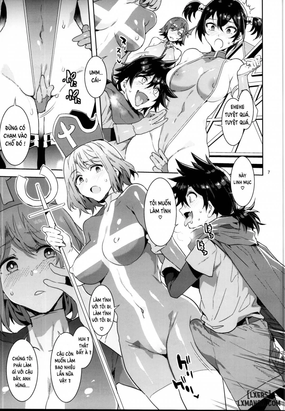 HentaiVN.net - Ảnh 6 - Hảo hán phịch thủ thiếu niên! [Seiyoku ni Shoujiki Sugiru Shota Yuusha] - Chapter 1