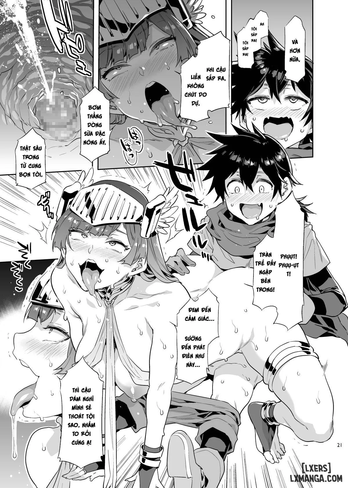 HentaiVN.net - Ảnh 20 - Hảo hán phịch thủ thiếu niên! [Seiyoku ni Shoujiki Sugiru Shota Yuusha] - Chapter 2 END