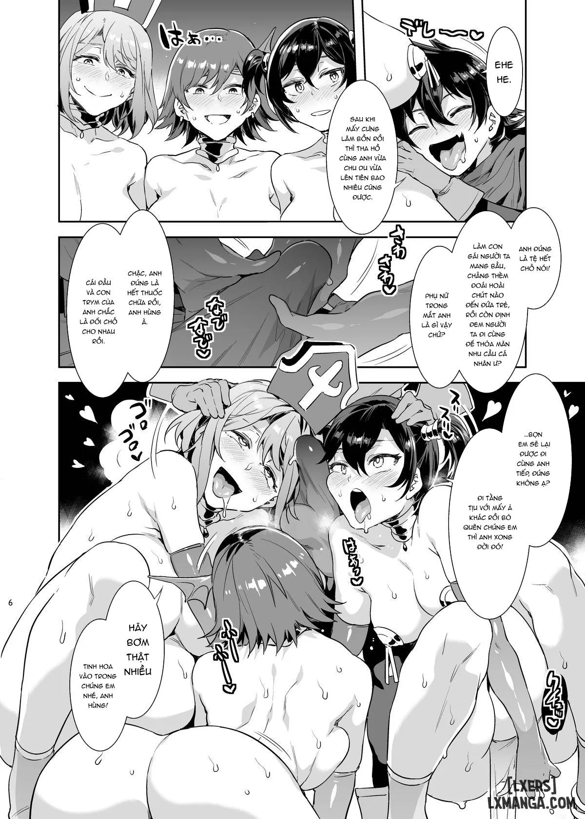 HentaiVN.net - Ảnh 5 - Hảo hán phịch thủ thiếu niên! [Seiyoku ni Shoujiki Sugiru Shota Yuusha] - Chapter 2 END