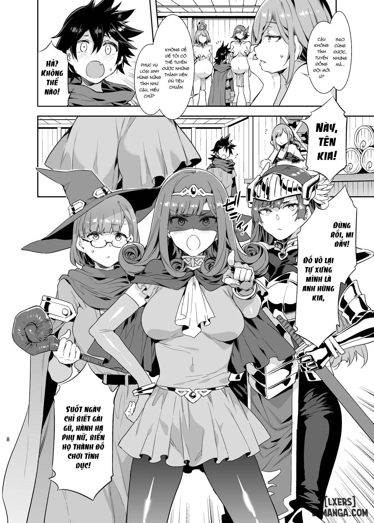 HentaiVN.net - Ảnh 7 - Hảo hán phịch thủ thiếu niên! [Seiyoku ni Shoujiki Sugiru Shota Yuusha] - Chapter 2 END