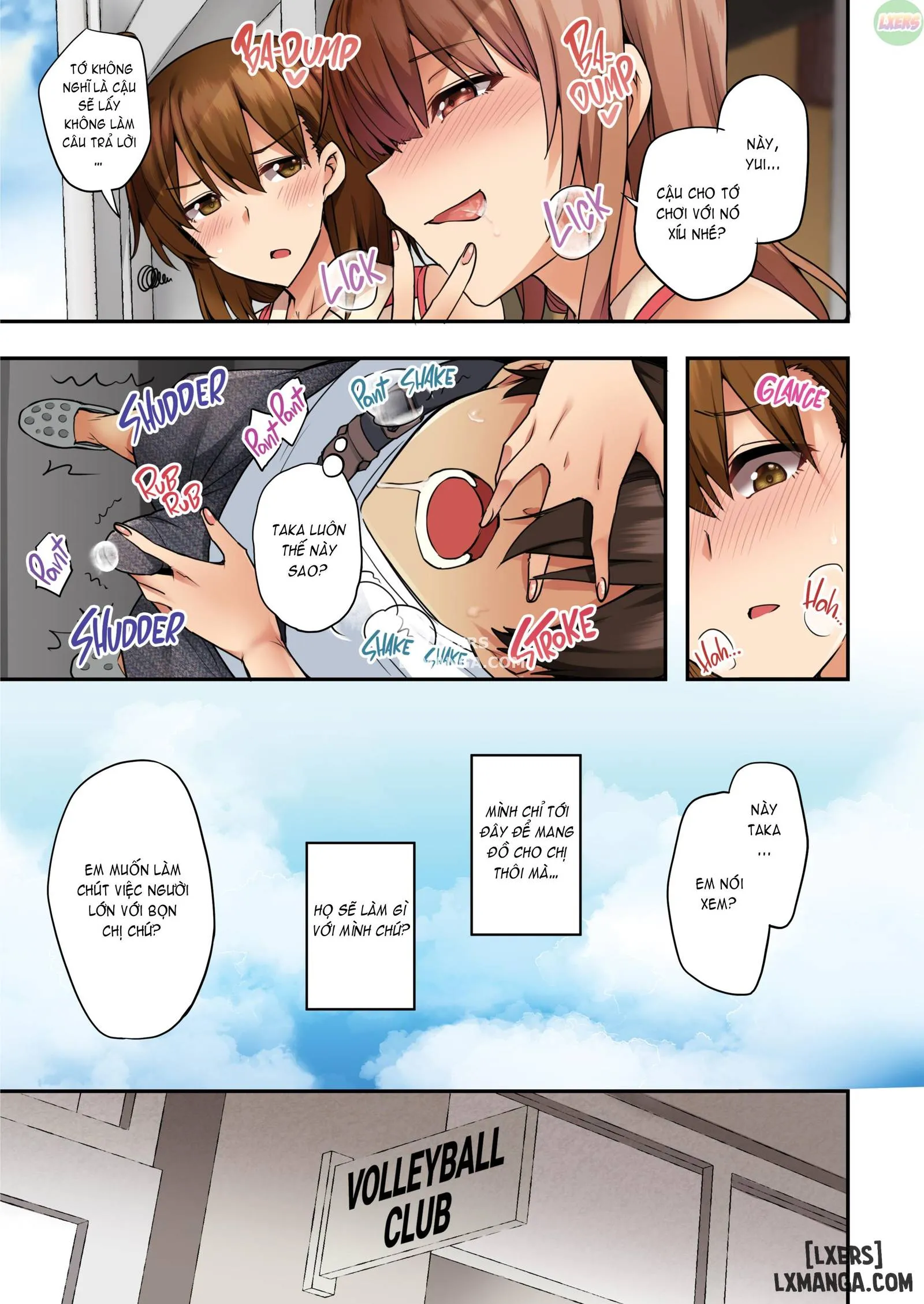 HentaiVN.net - Ảnh 14 - Onee-chan no Wasuremono o Todoke ni Kita Hazu nanoni [3 vs 1 Volleyball Match] - Chapter 1