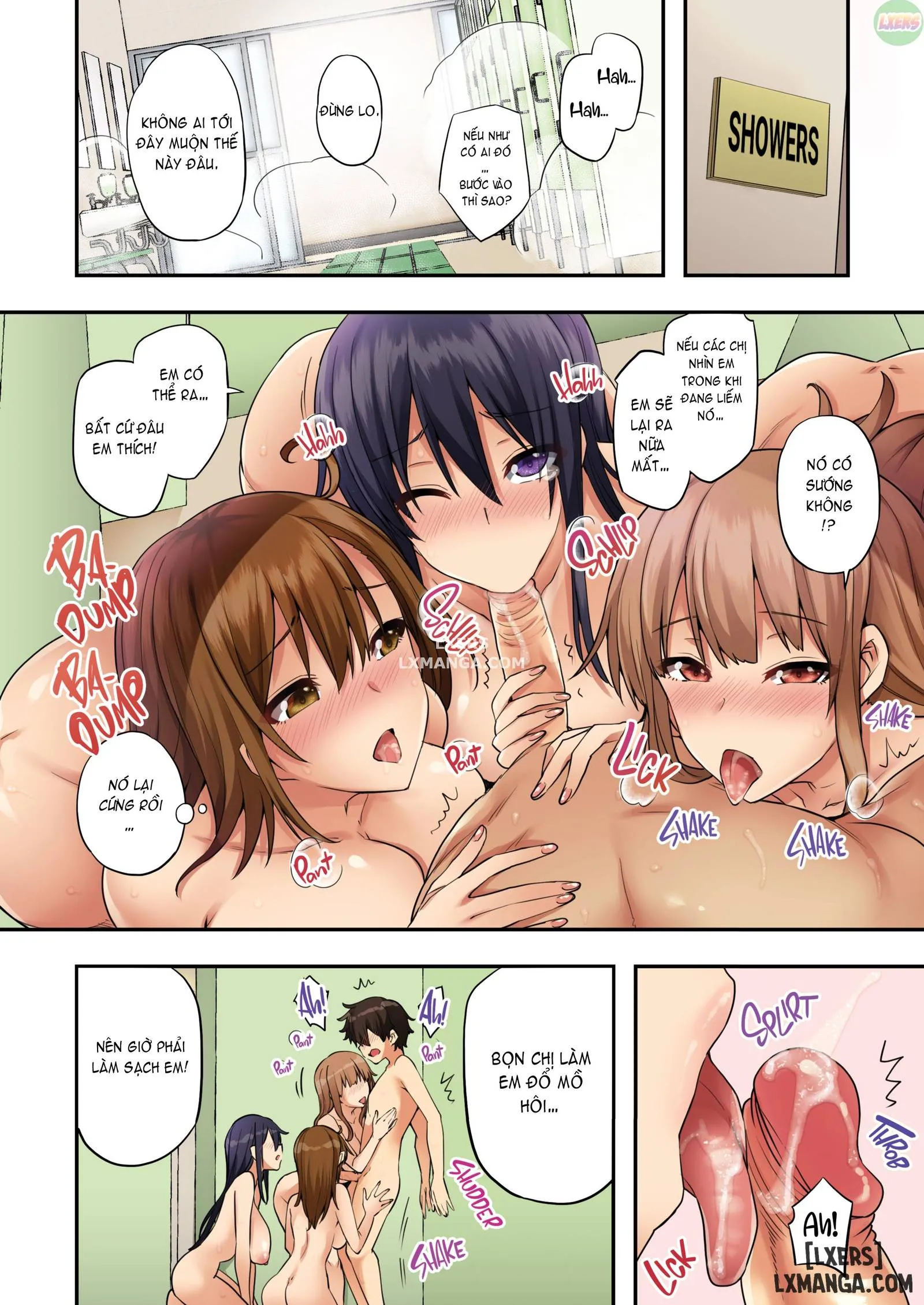 HentaiVN.net - Ảnh 44 - Onee-chan no Wasuremono o Todoke ni Kita Hazu nanoni [3 vs 1 Volleyball Match] - Chapter 1