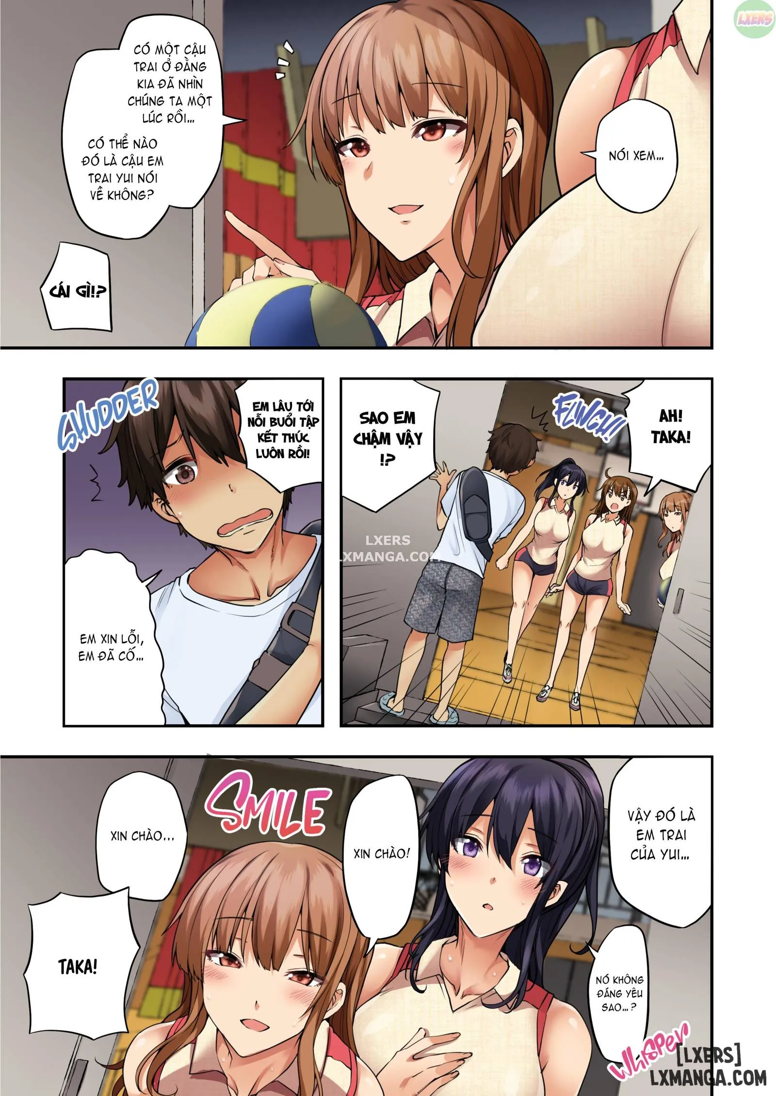 HentaiVN.net - Ảnh 6 - Onee-chan no Wasuremono o Todoke ni Kita Hazu nanoni [3 vs 1 Volleyball Match] - Chapter 1
