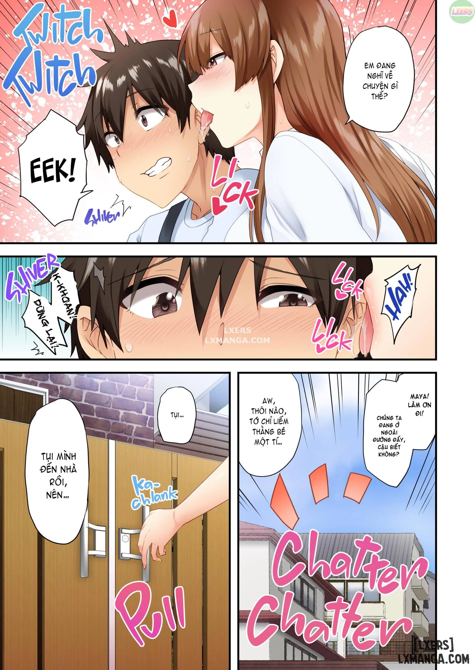 HentaiVN.net - Ảnh 4 - Onee-chan no Wasuremono o Todoke ni Kita Hazu nanoni [3 vs 1 Volleyball Match] - Chapter 2