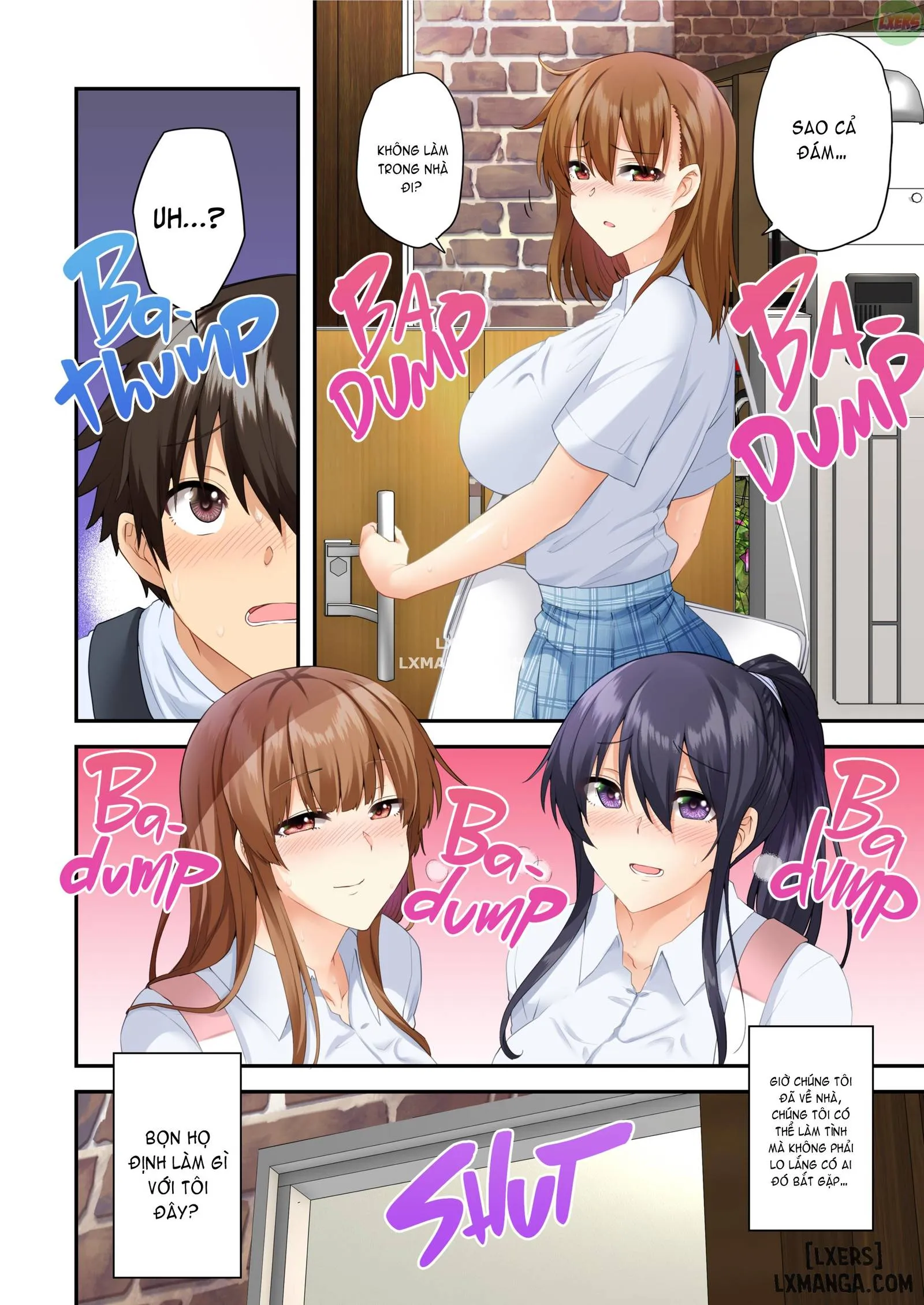HentaiVN.net - Ảnh 5 - Onee-chan no Wasuremono o Todoke ni Kita Hazu nanoni [3 vs 1 Volleyball Match] - Chapter 2