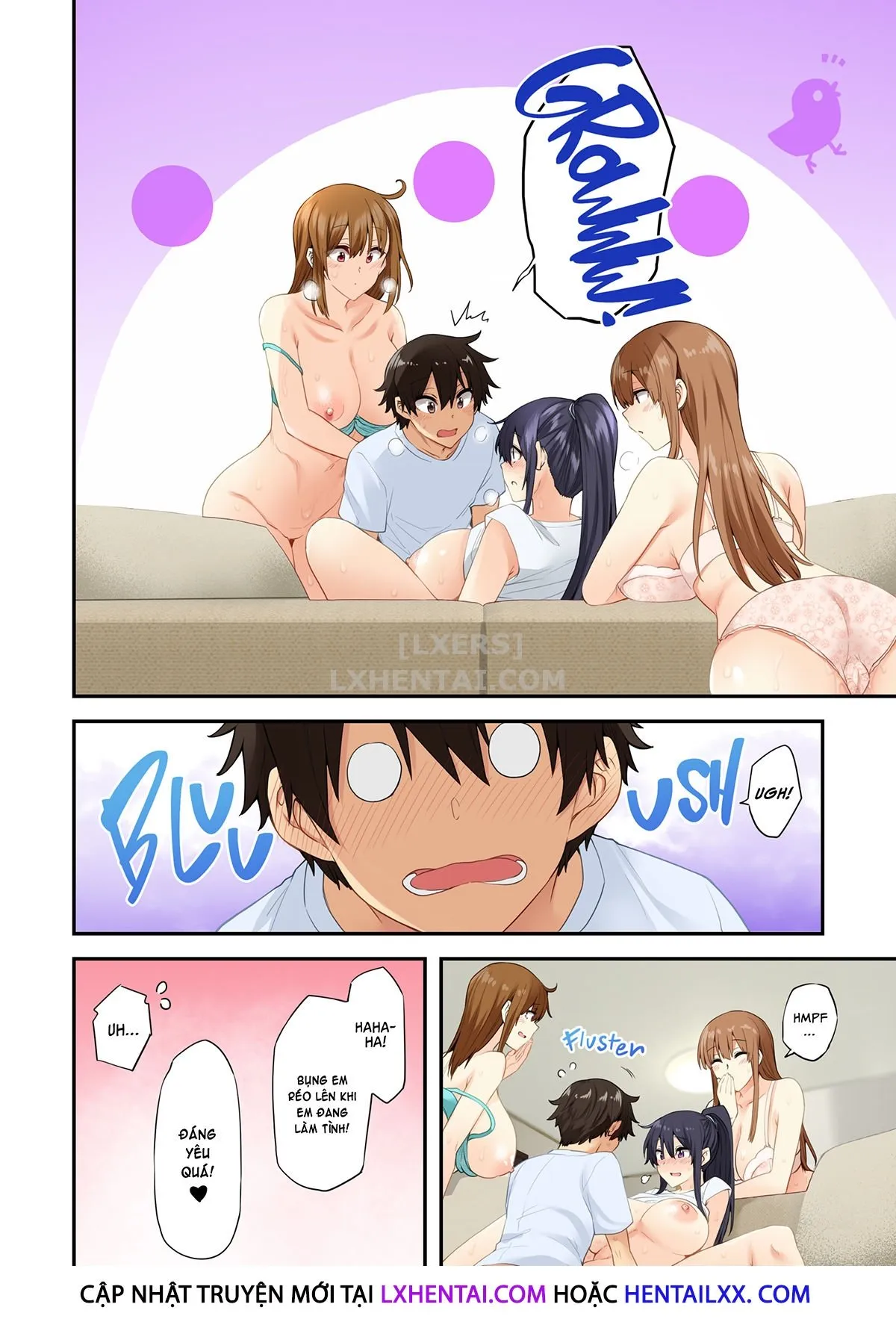 HentaiVN.net - Ảnh 34 - Onee-chan no Wasuremono o Todoke ni Kita Hazu nanoni [3 vs 1 Volleyball Match] - Chap 2 - Home Game
