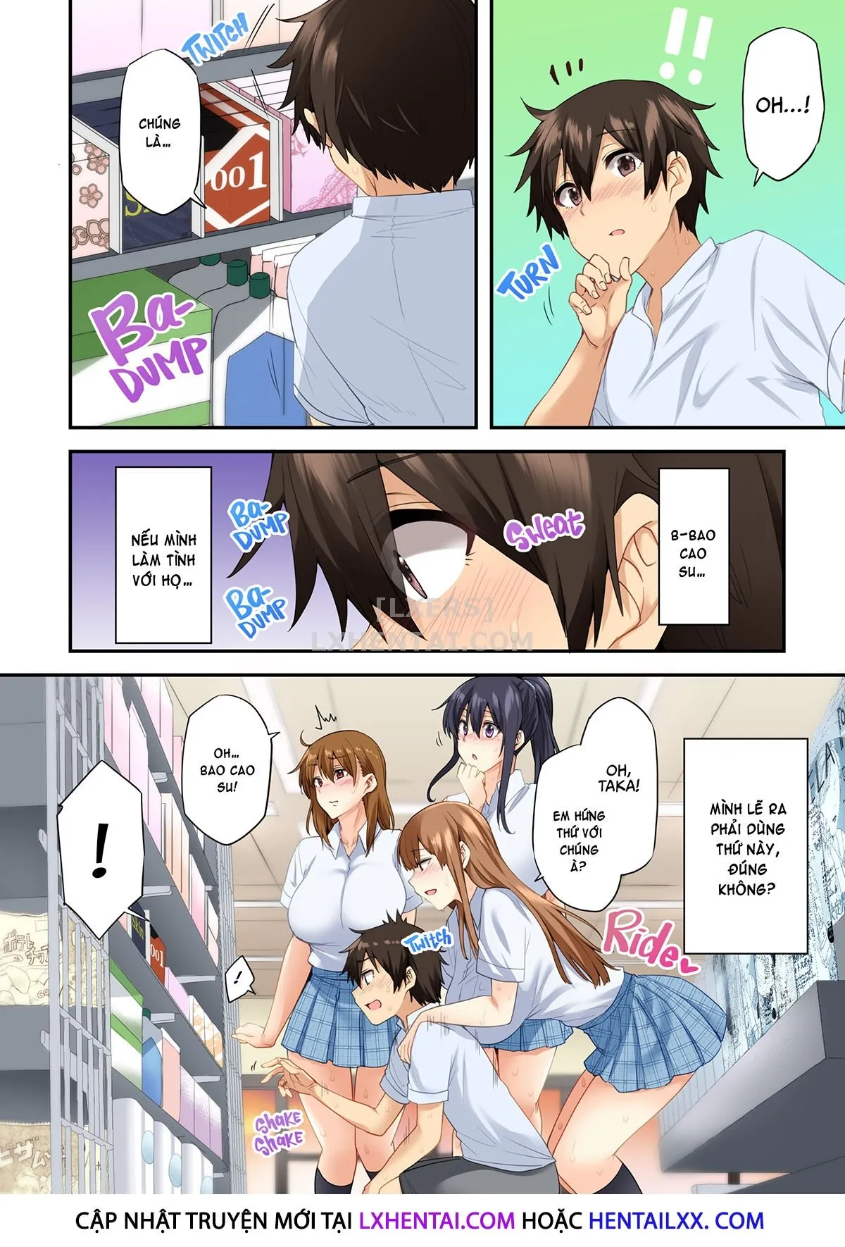 HentaiVN.net - Ảnh 46 - Onee-chan no Wasuremono o Todoke ni Kita Hazu nanoni [3 vs 1 Volleyball Match] - Chap 2 - Home Game