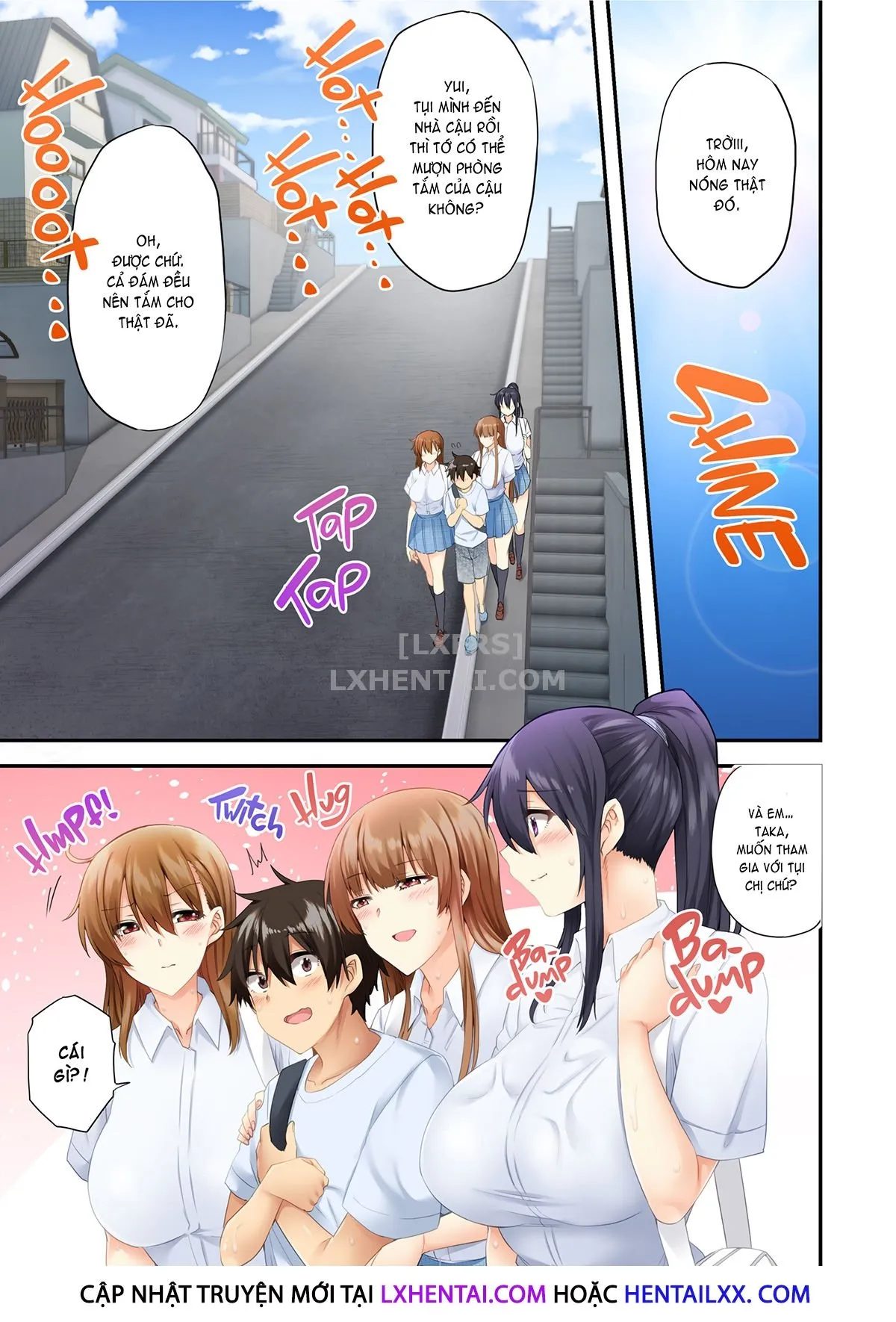HentaiVN.net - Ảnh 5 - Onee-chan no Wasuremono o Todoke ni Kita Hazu nanoni [3 vs 1 Volleyball Match] - Chap 2 - Home Game