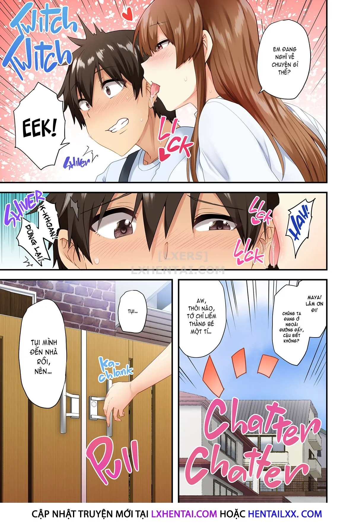 HentaiVN.net - Ảnh 7 - Onee-chan no Wasuremono o Todoke ni Kita Hazu nanoni [3 vs 1 Volleyball Match] - Chap 2 - Home Game