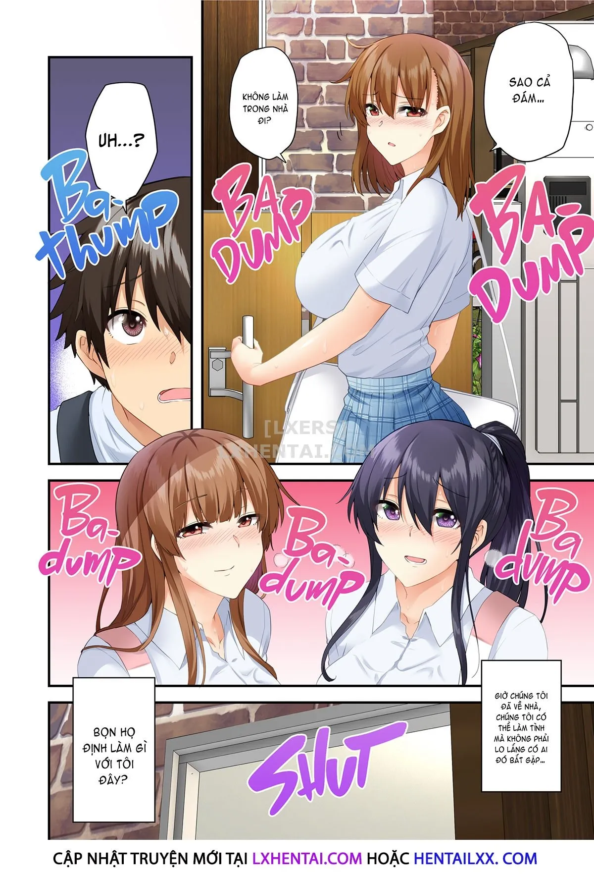 HentaiVN.net - Ảnh 8 - Onee-chan no Wasuremono o Todoke ni Kita Hazu nanoni [3 vs 1 Volleyball Match] - Chap 2 - Home Game