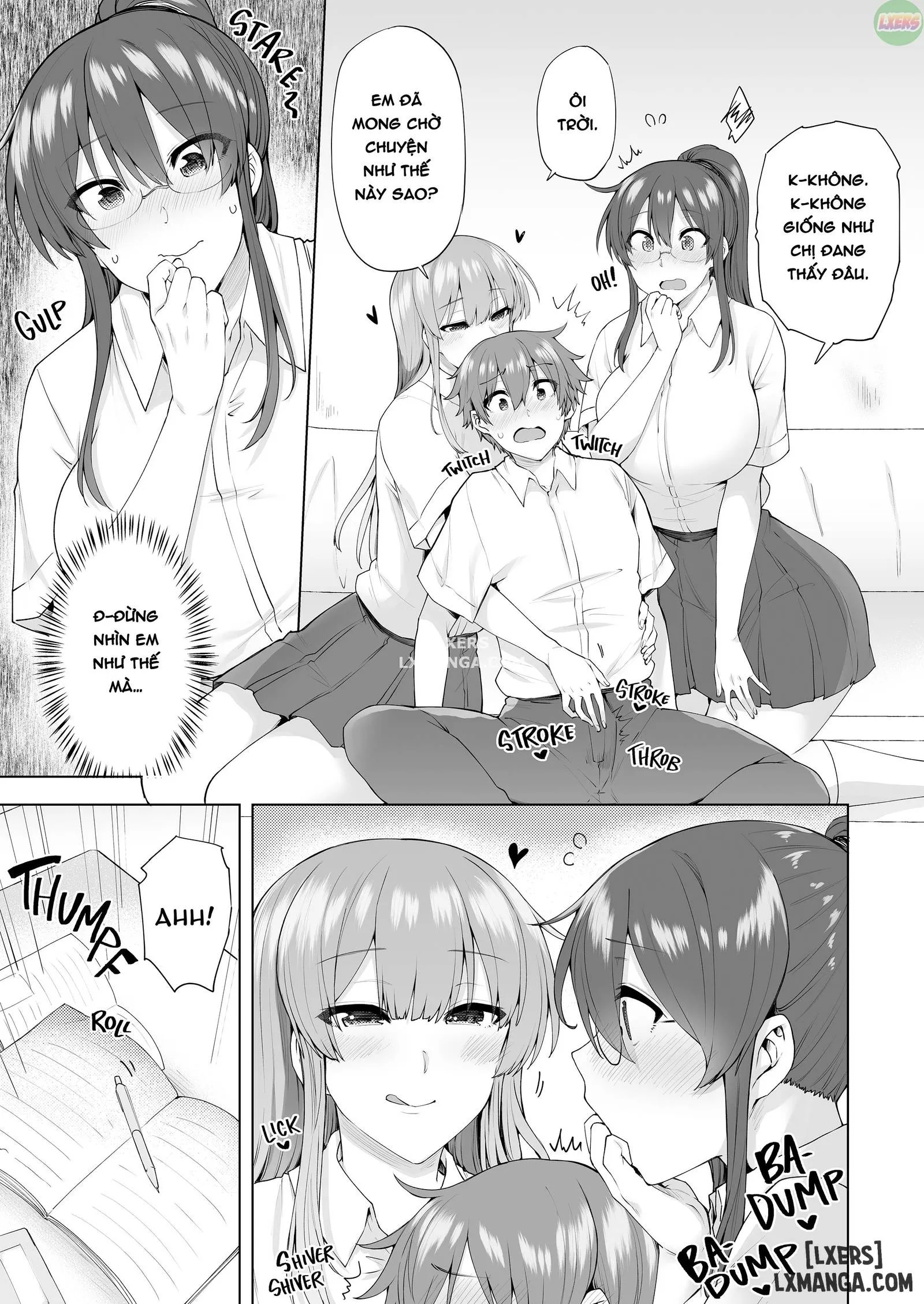 HentaiVN.net - Ảnh 5 - Onee-chan no Wasuremono o Todoke ni Kita Hazu nanoni [3 vs 1 Volleyball Match] - Chapter 3