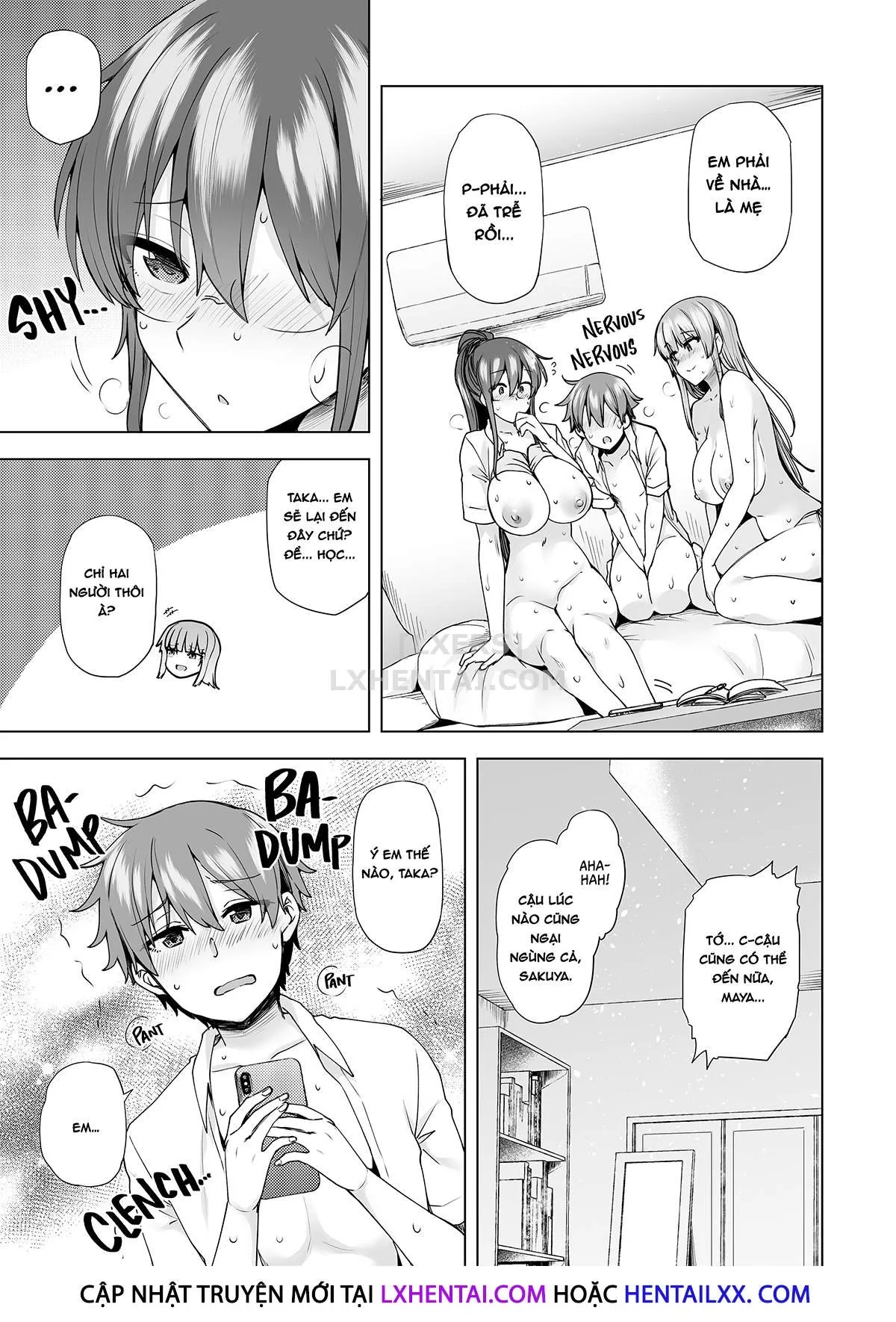 HentaiVN.net - Ảnh 33 - Onee-chan no Wasuremono o Todoke ni Kita Hazu nanoni [3 vs 1 Volleyball Match] - Chap 3 - Away Game