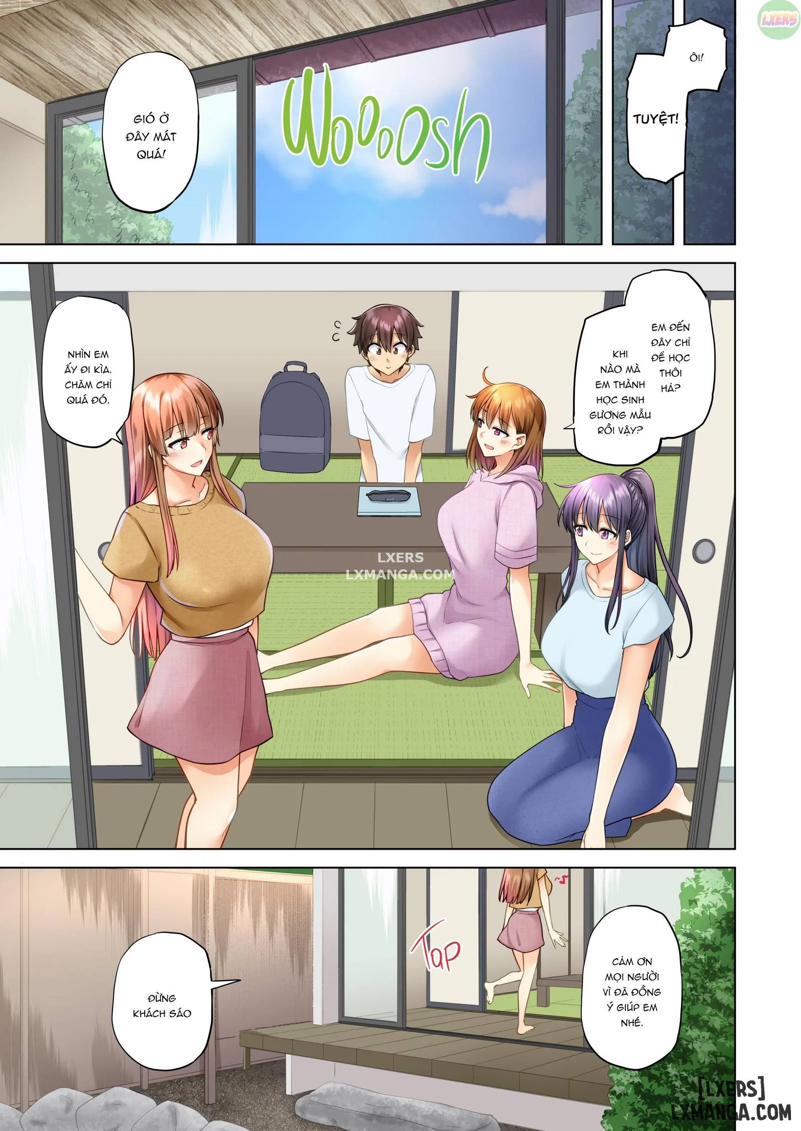 HentaiVN.net - Ảnh 11 - Onee-chan no Wasuremono o Todoke ni Kita Hazu nanoni [3 vs 1 Volleyball Match] - Chapter 4
