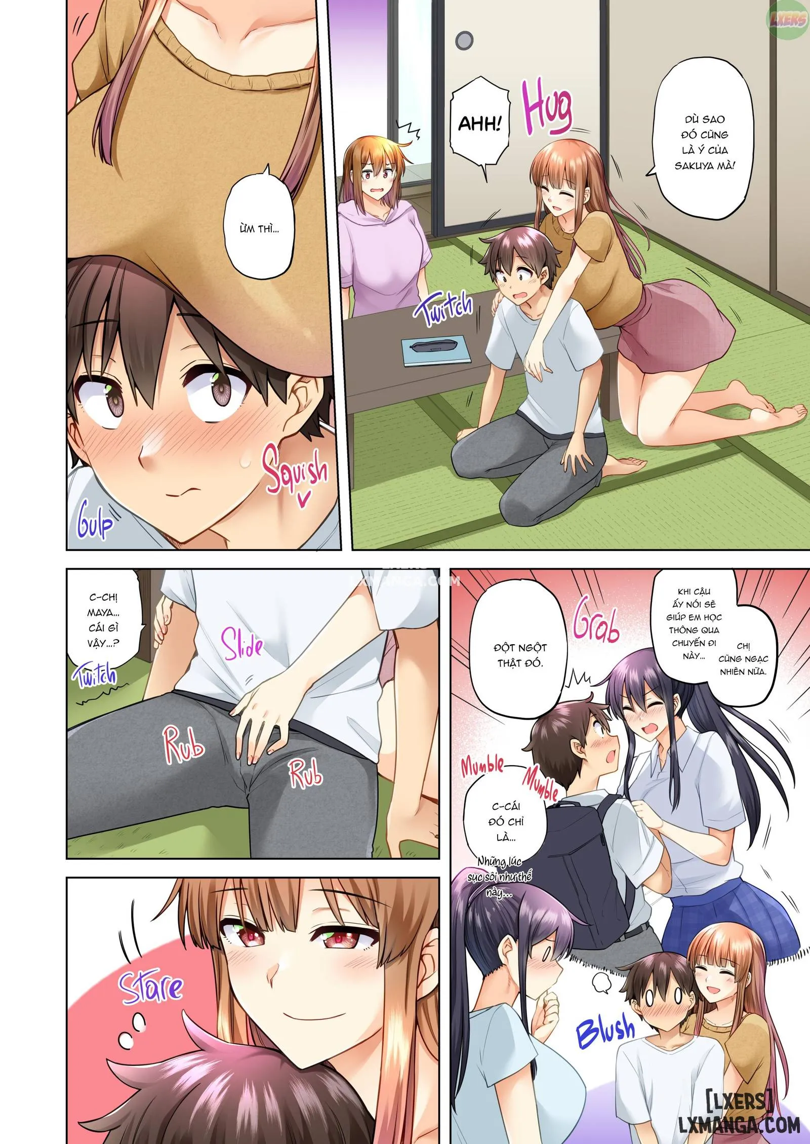 HentaiVN.net - Ảnh 12 - Onee-chan no Wasuremono o Todoke ni Kita Hazu nanoni [3 vs 1 Volleyball Match] - Chapter 4