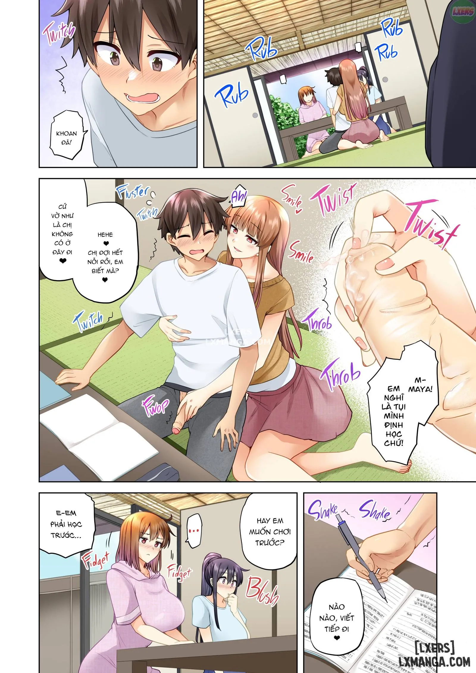 HentaiVN.net - Ảnh 14 - Onee-chan no Wasuremono o Todoke ni Kita Hazu nanoni [3 vs 1 Volleyball Match] - Chapter 4