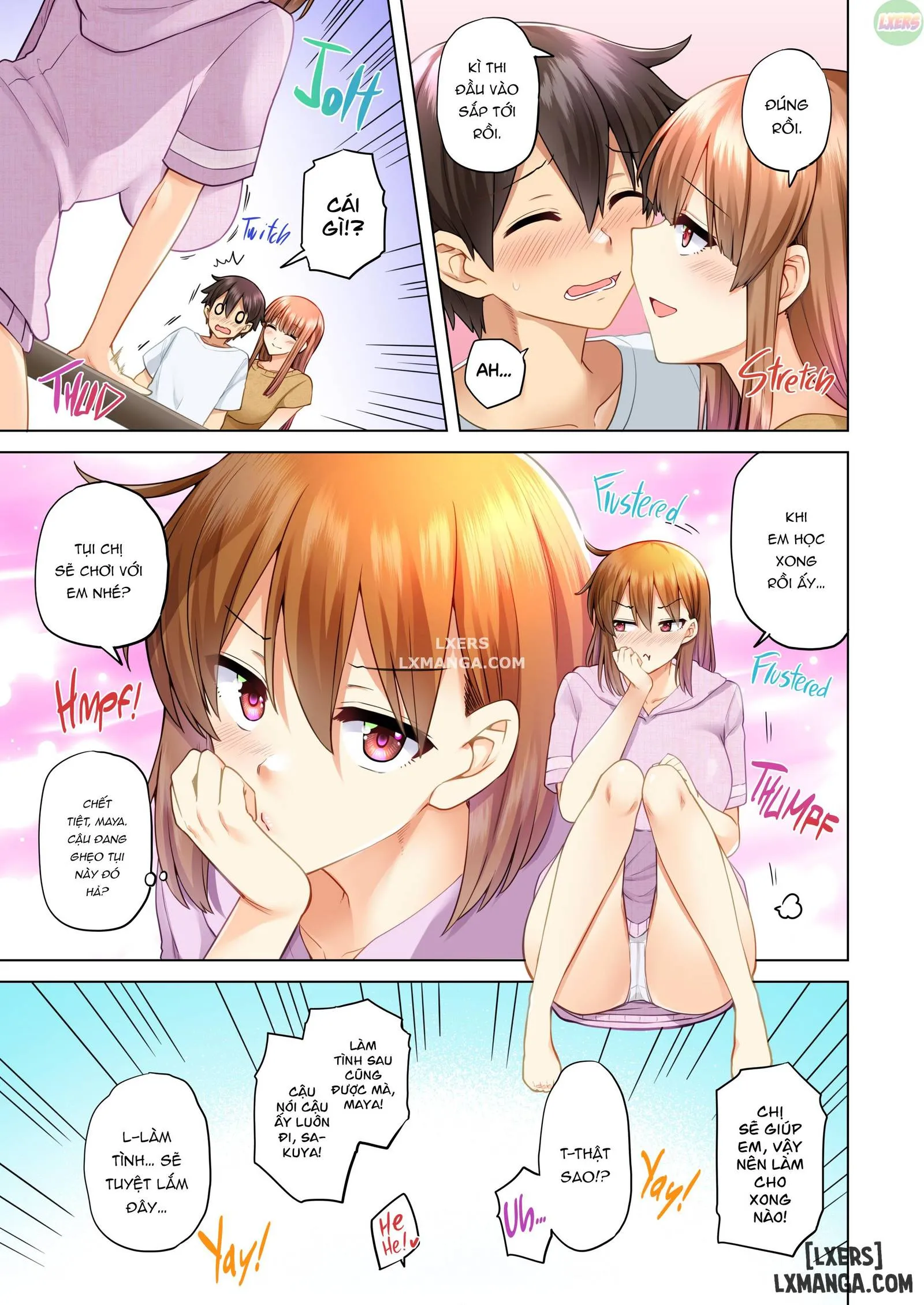 HentaiVN.net - Ảnh 15 - Onee-chan no Wasuremono o Todoke ni Kita Hazu nanoni [3 vs 1 Volleyball Match] - Chapter 4