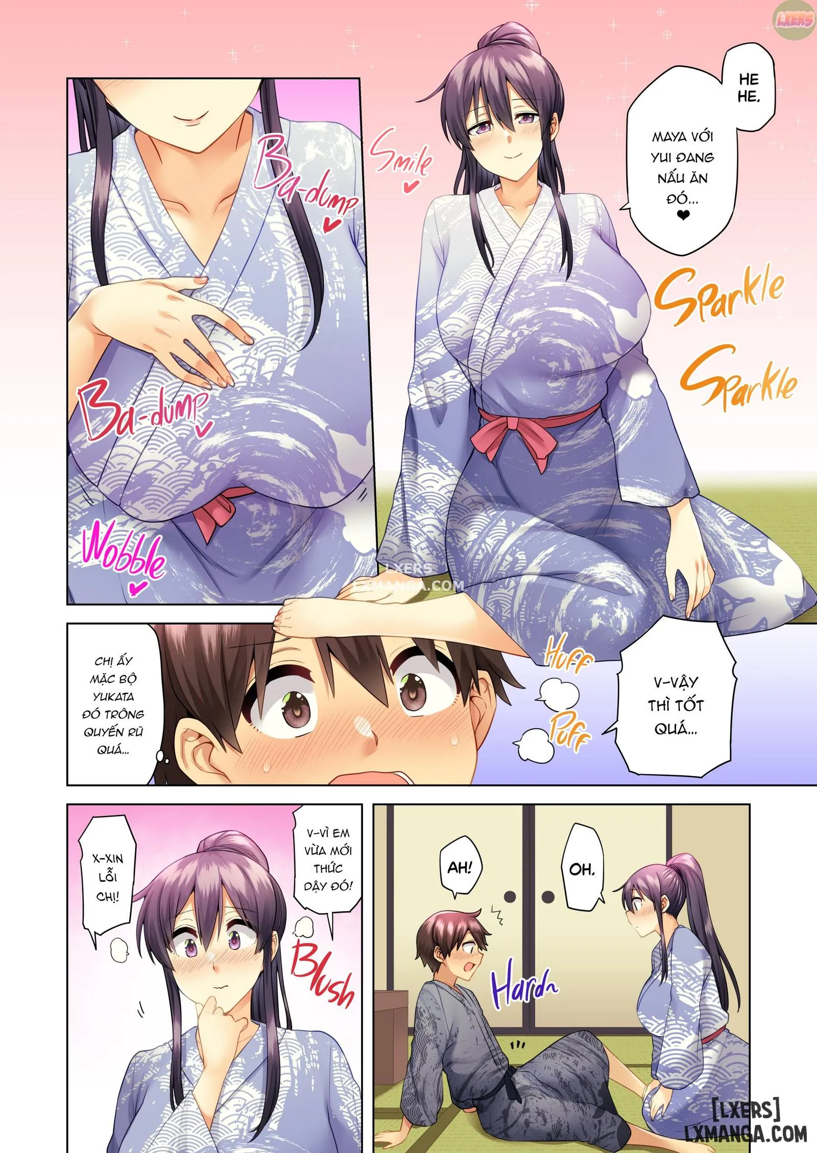 HentaiVN.net - Ảnh 52 - Onee-chan no Wasuremono o Todoke ni Kita Hazu nanoni [3 vs 1 Volleyball Match] - Chapter 4
