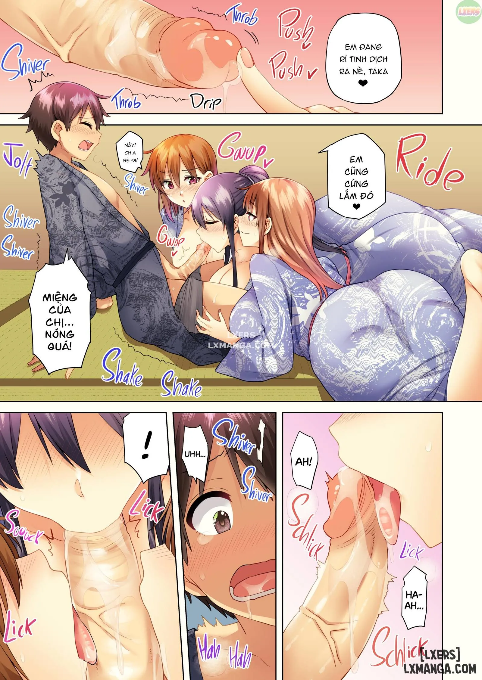 HentaiVN.net - Ảnh 55 - Onee-chan no Wasuremono o Todoke ni Kita Hazu nanoni [3 vs 1 Volleyball Match] - Chapter 4
