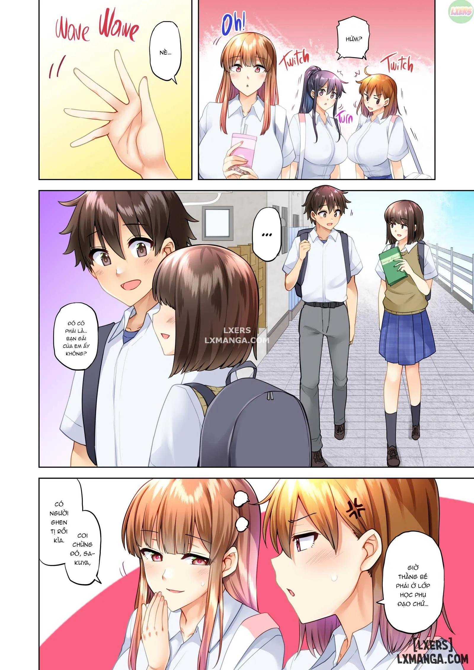 HentaiVN.net - Ảnh 8 - Onee-chan no Wasuremono o Todoke ni Kita Hazu nanoni [3 vs 1 Volleyball Match] - Chapter 4