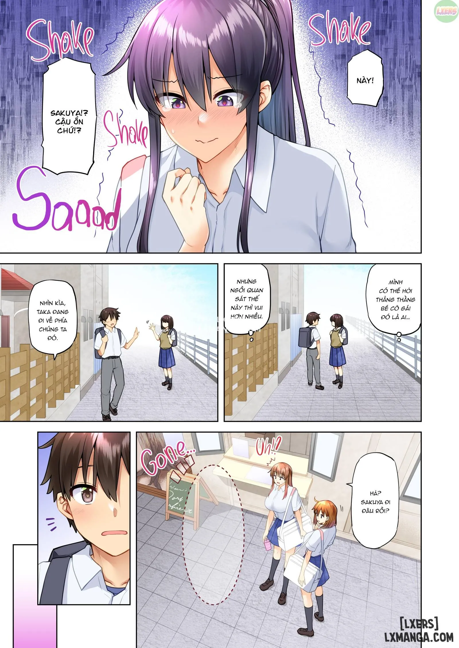 HentaiVN.net - Ảnh 9 - Onee-chan no Wasuremono o Todoke ni Kita Hazu nanoni [3 vs 1 Volleyball Match] - Chapter 4