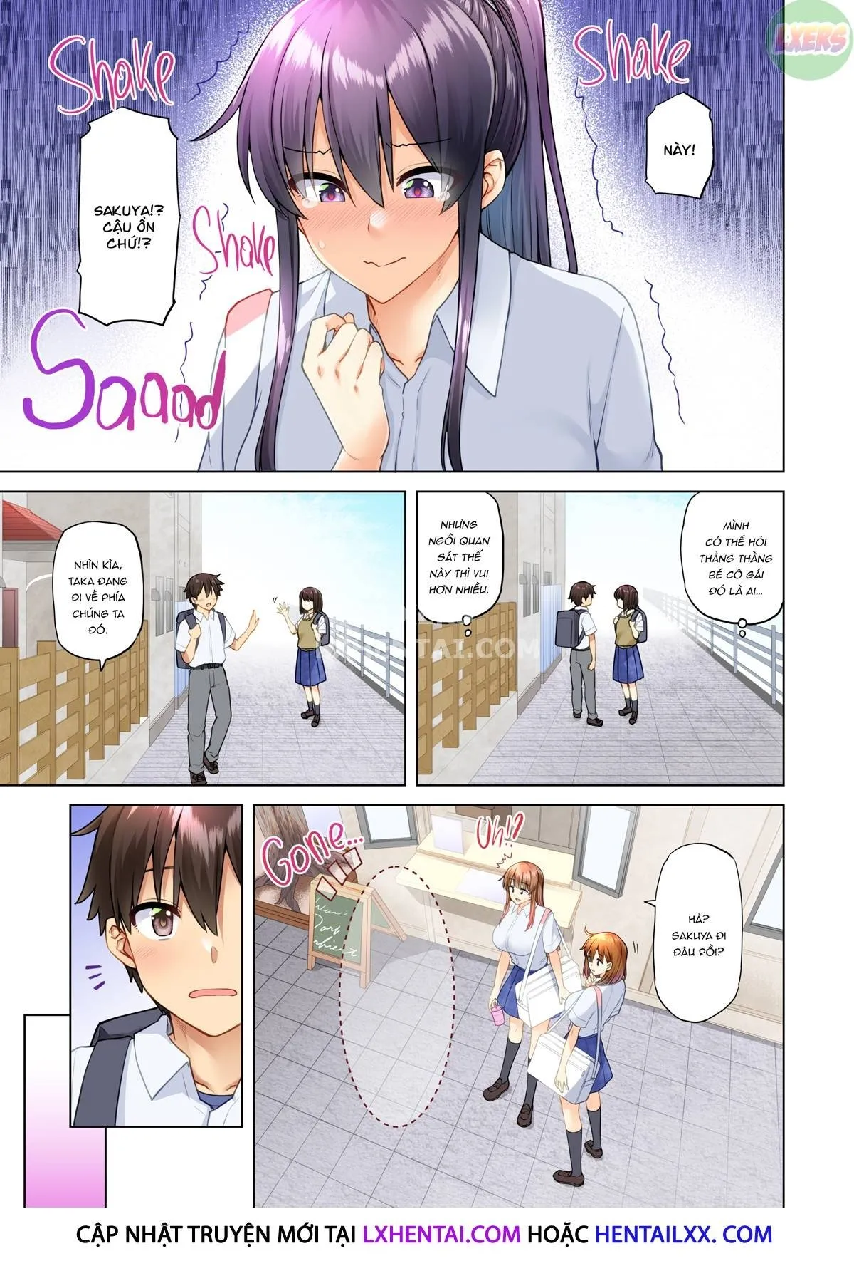 HentaiVN.net - Ảnh 9 - Onee-chan no Wasuremono o Todoke ni Kita Hazu nanoni [3 vs 1 Volleyball Match] - Chap 4