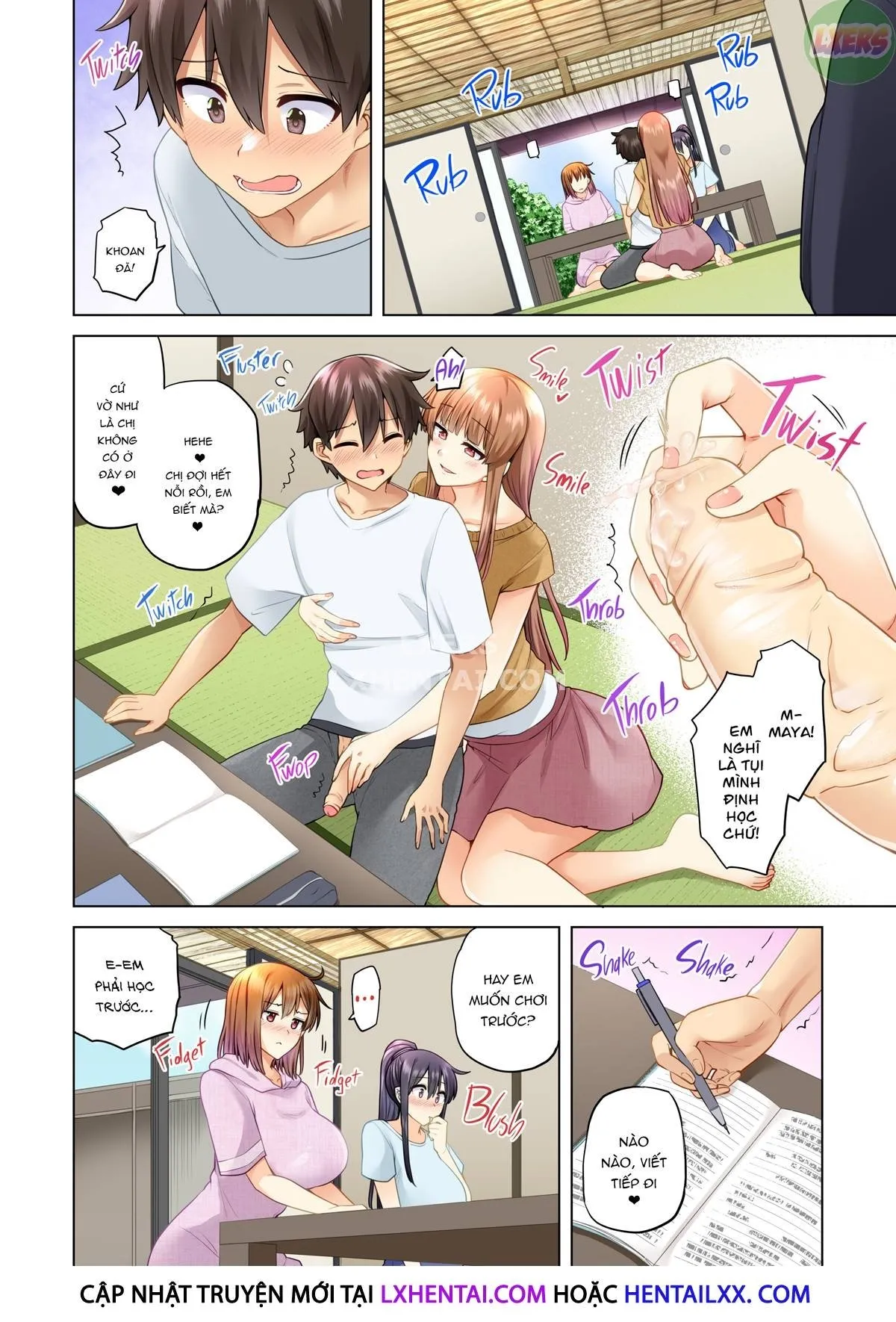 HentaiVN.net - Ảnh 14 - Onee-chan no Wasuremono o Todoke ni Kita Hazu nanoni [3 vs 1 Volleyball Match] - Chap 4